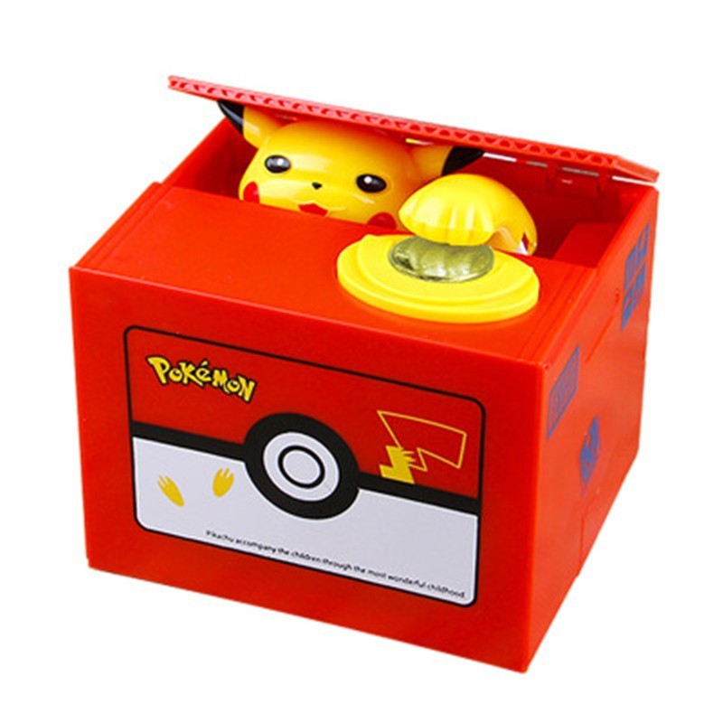 Pikachu Moving Action Figure Electronic Coin Money Piggy Bank