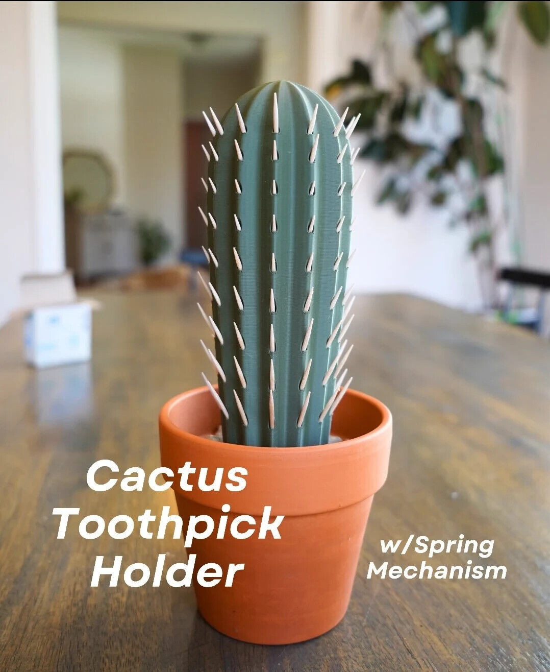 Veteran Made Cactus Toothpick Dispenser Fake House Plant Indoor Plant Succulent