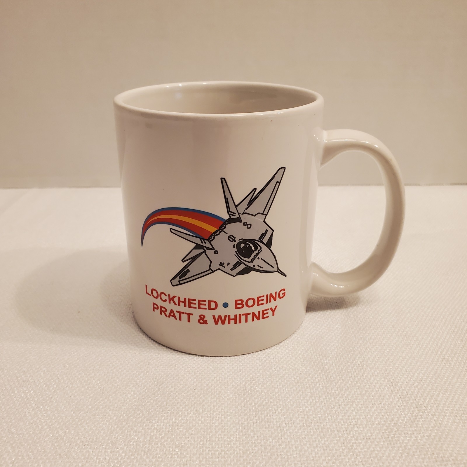 Lockheed Boeing Pratt & Whitney F-22 1st Flight 1997 White Advertising Mug