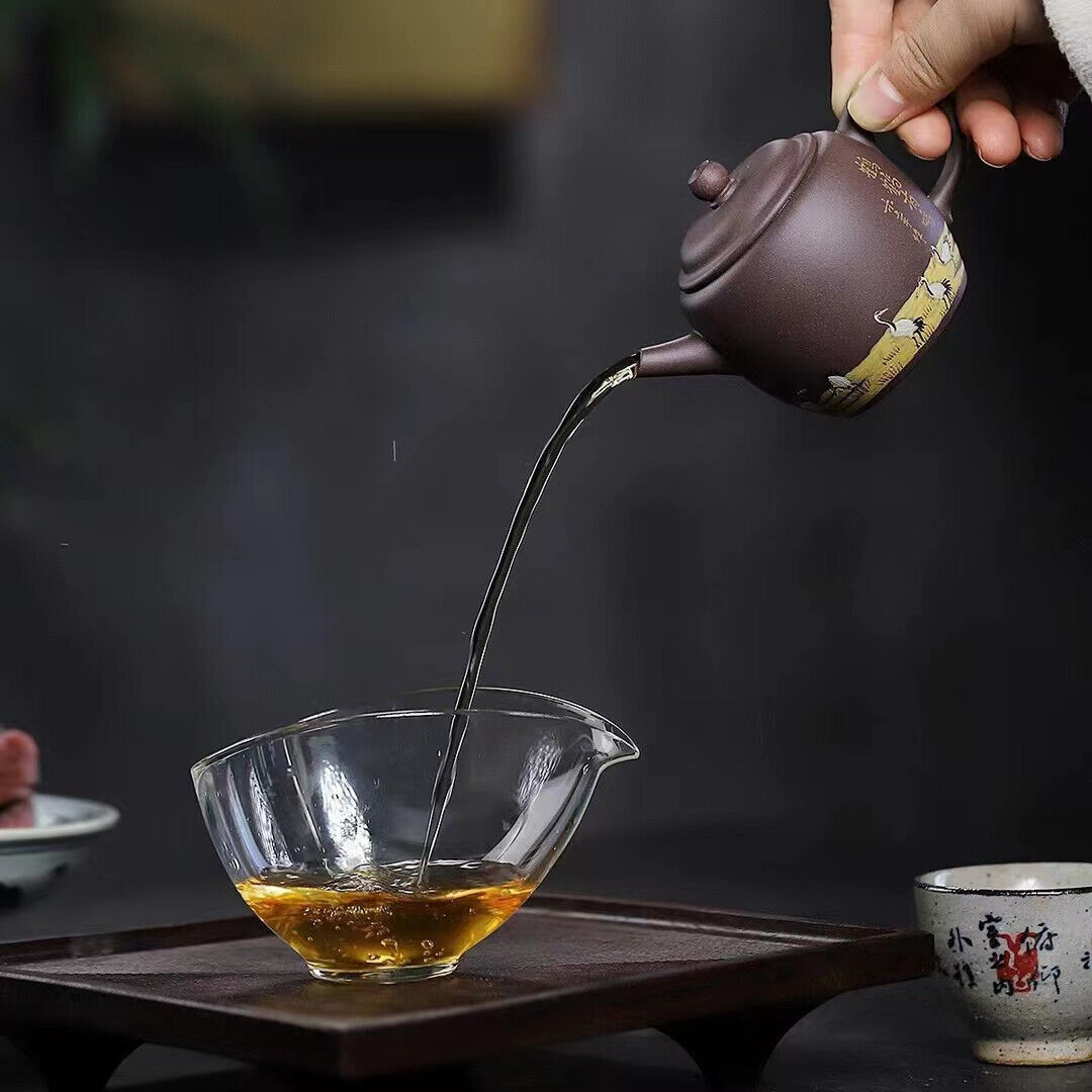 140cc Eggshell Yixing Zisha Purple Clay Tianqingni Handmade Teapot Puer Tea Pot