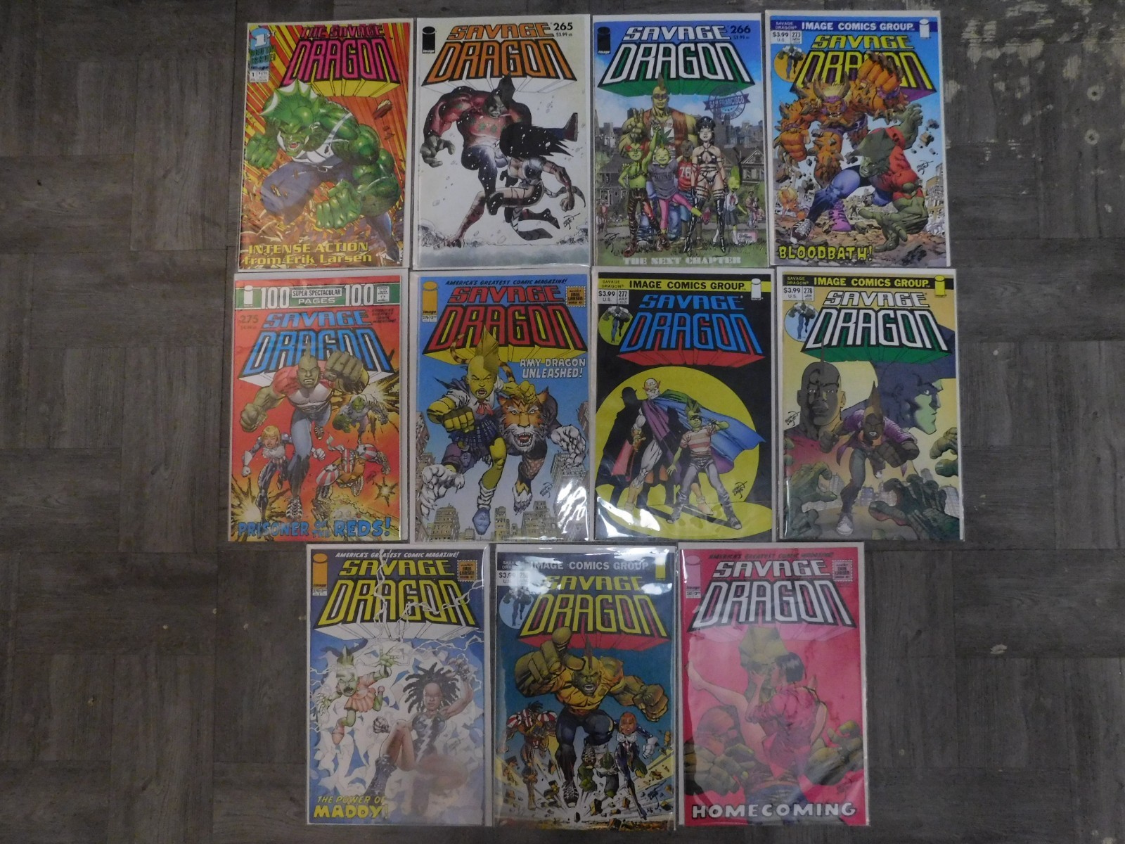Savage Dragon #280 1st Print Cvr B plus #1, 265, 266, 273, 275-281 NM 11 Books