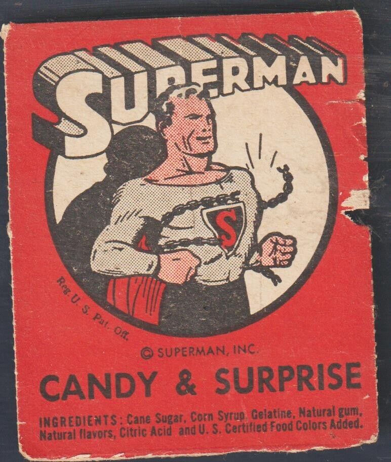 ORIGINAL 1940 SUPERMAN COUPON GUM - Candy And Surprise CARD