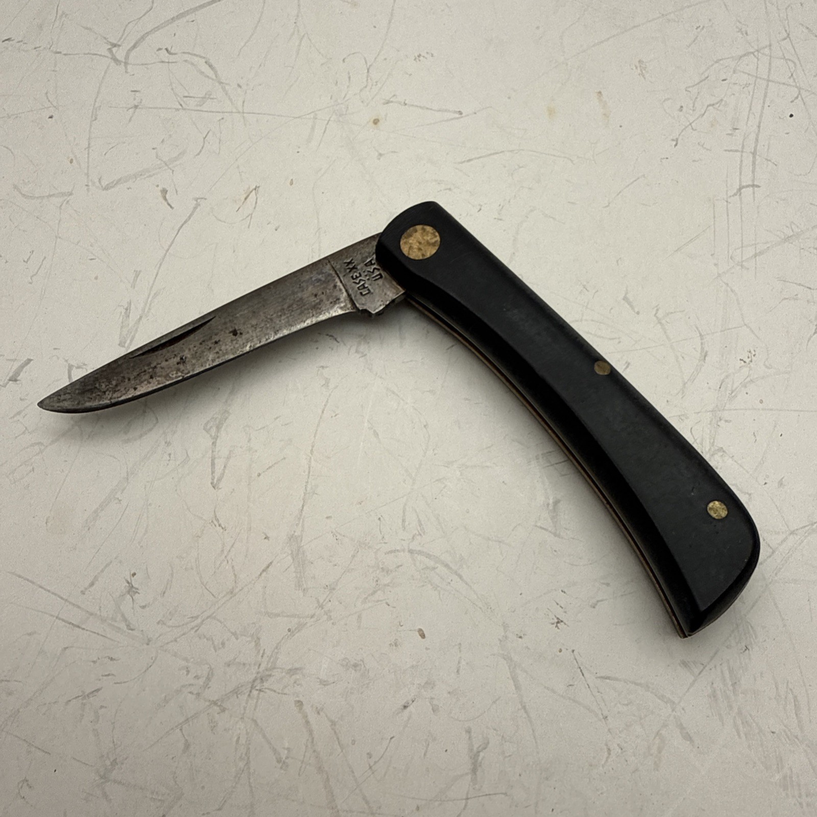 Vintage 1978 Case XX 2137 Sod Buster Jr. Folding Pocket Knife Sharp Black 6.5”
