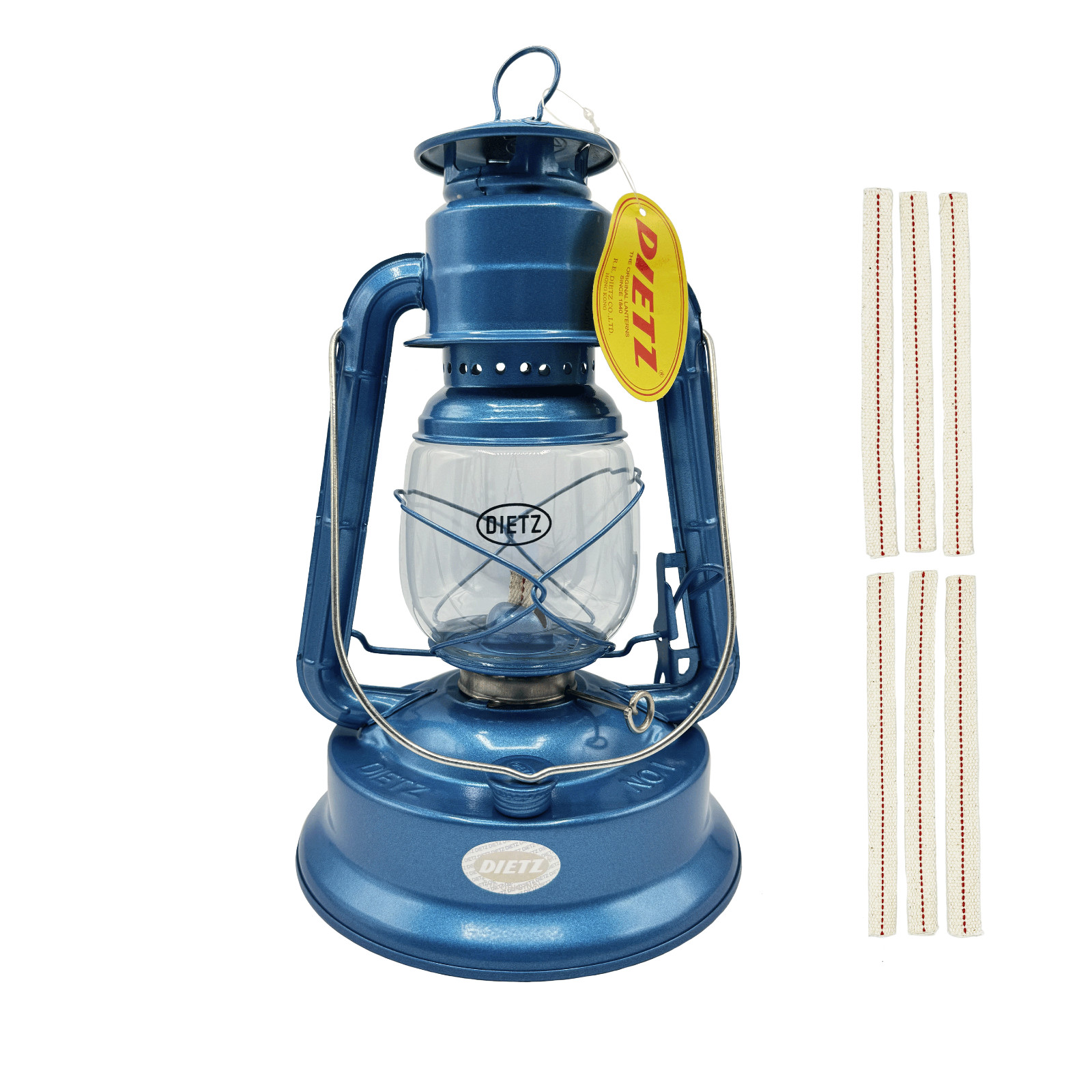 Light of Mine - Dietz #01 Little Wizard Blue Oil Lantern with Replacement Wick