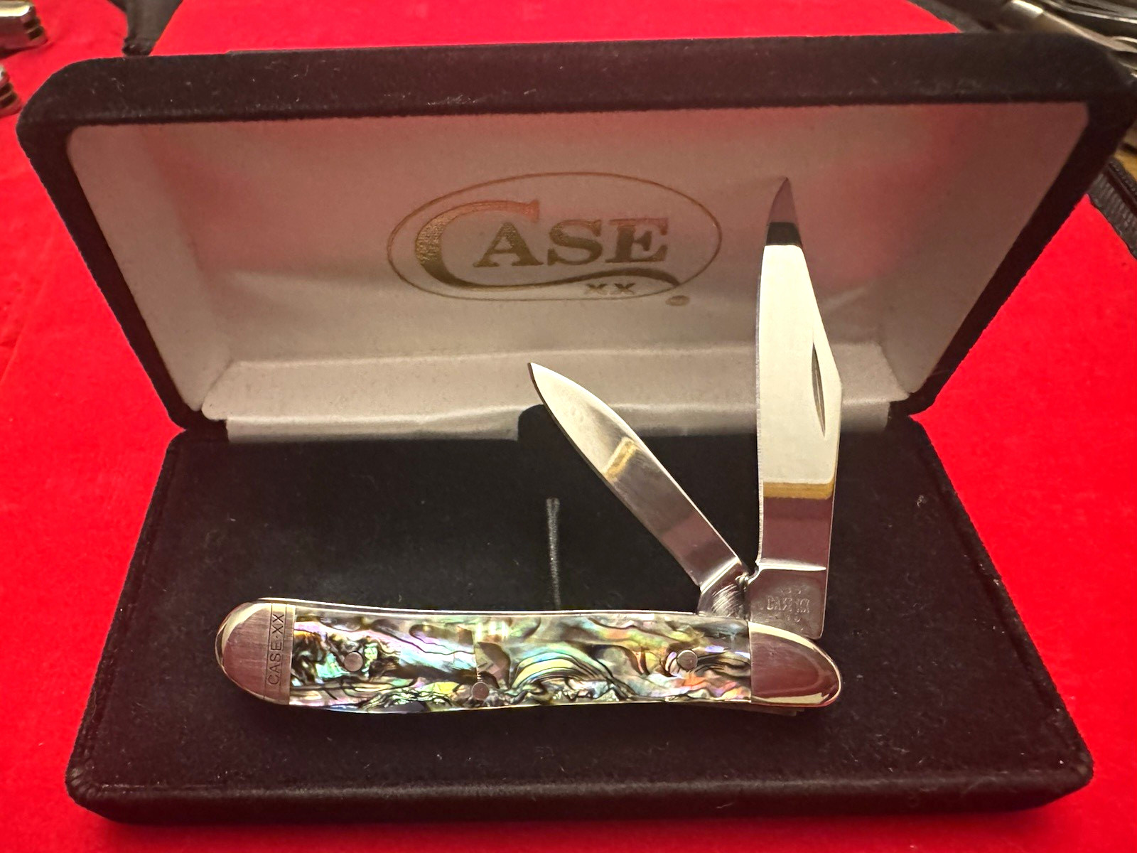 Case XX Peanut 6318 2-Blade Pocketknife Abalone Handle Stainless Steel