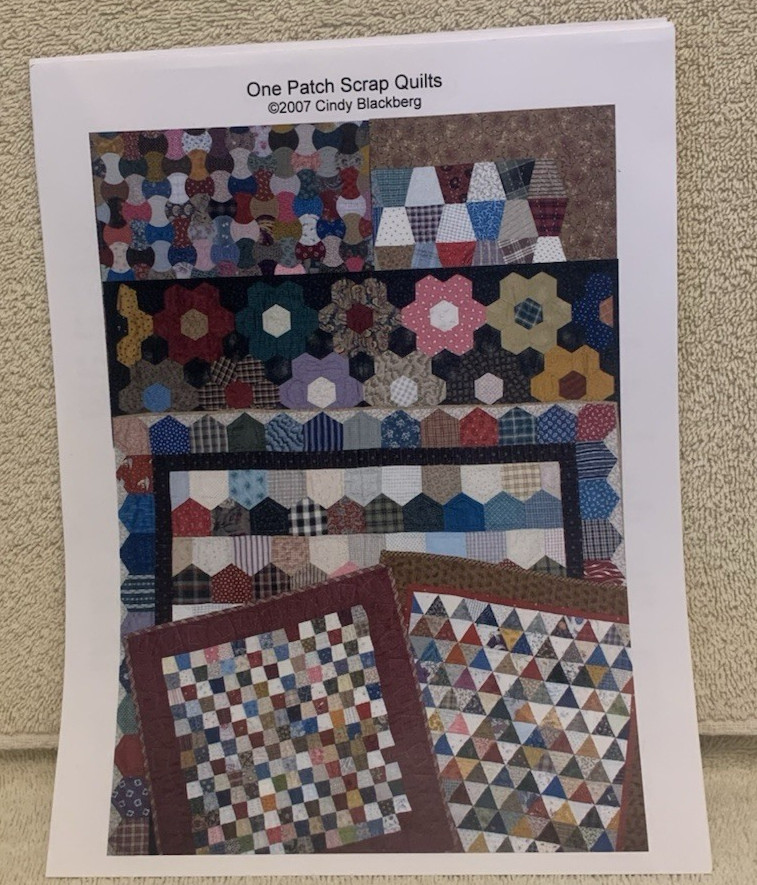 2007 Cindy Blackberg ONE PATCH SCRAP QUILTS Quilt Patterns Leaflet - GUC 2007 Cindy Blackberg ONE PATCH SCRAP QUILTS Quilt Patterns Leaflet - GUC