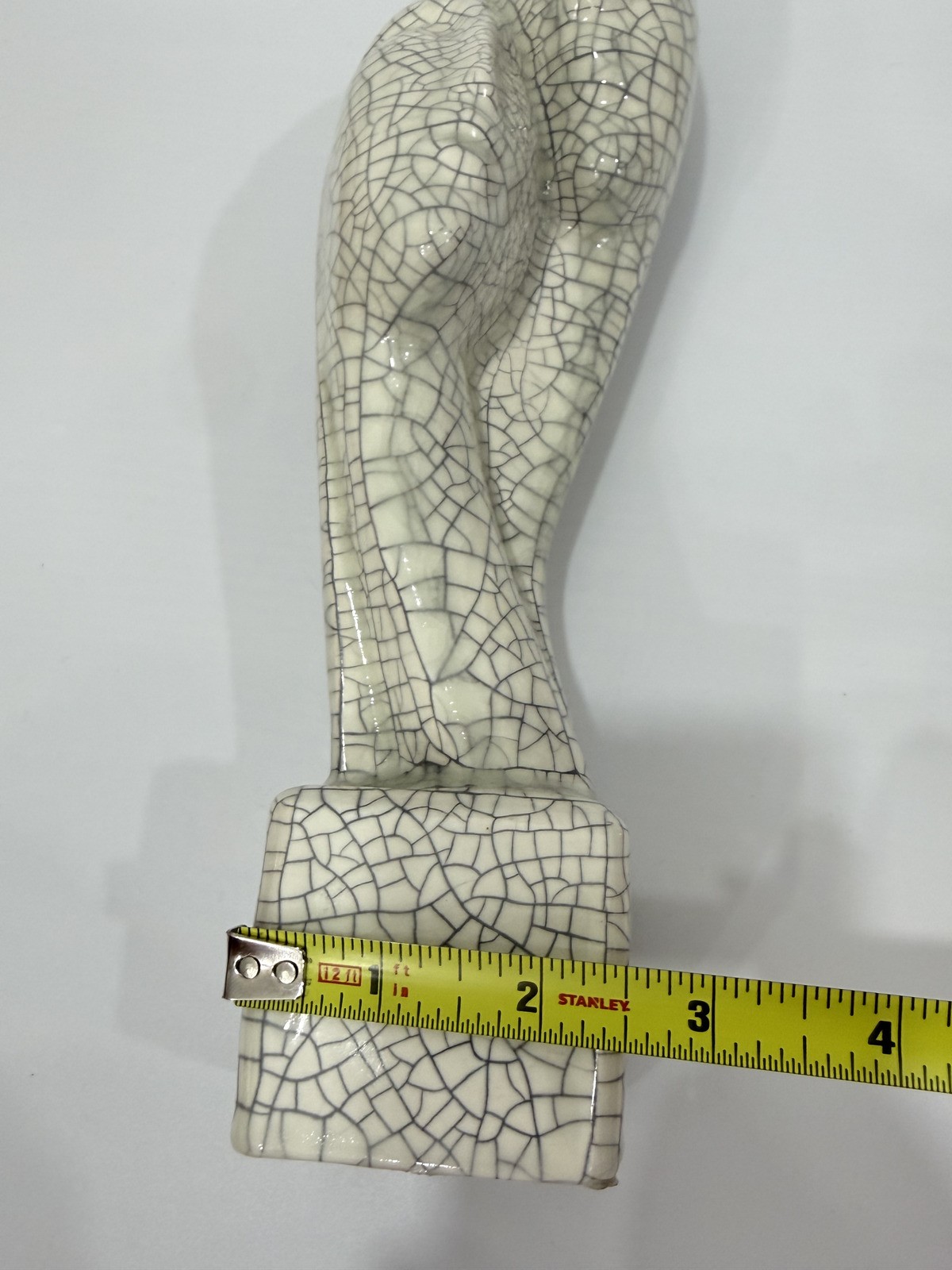 Vintage MCM Cycladic Intertwined Lovers White/Iridescent Ceramic Art Sculpture