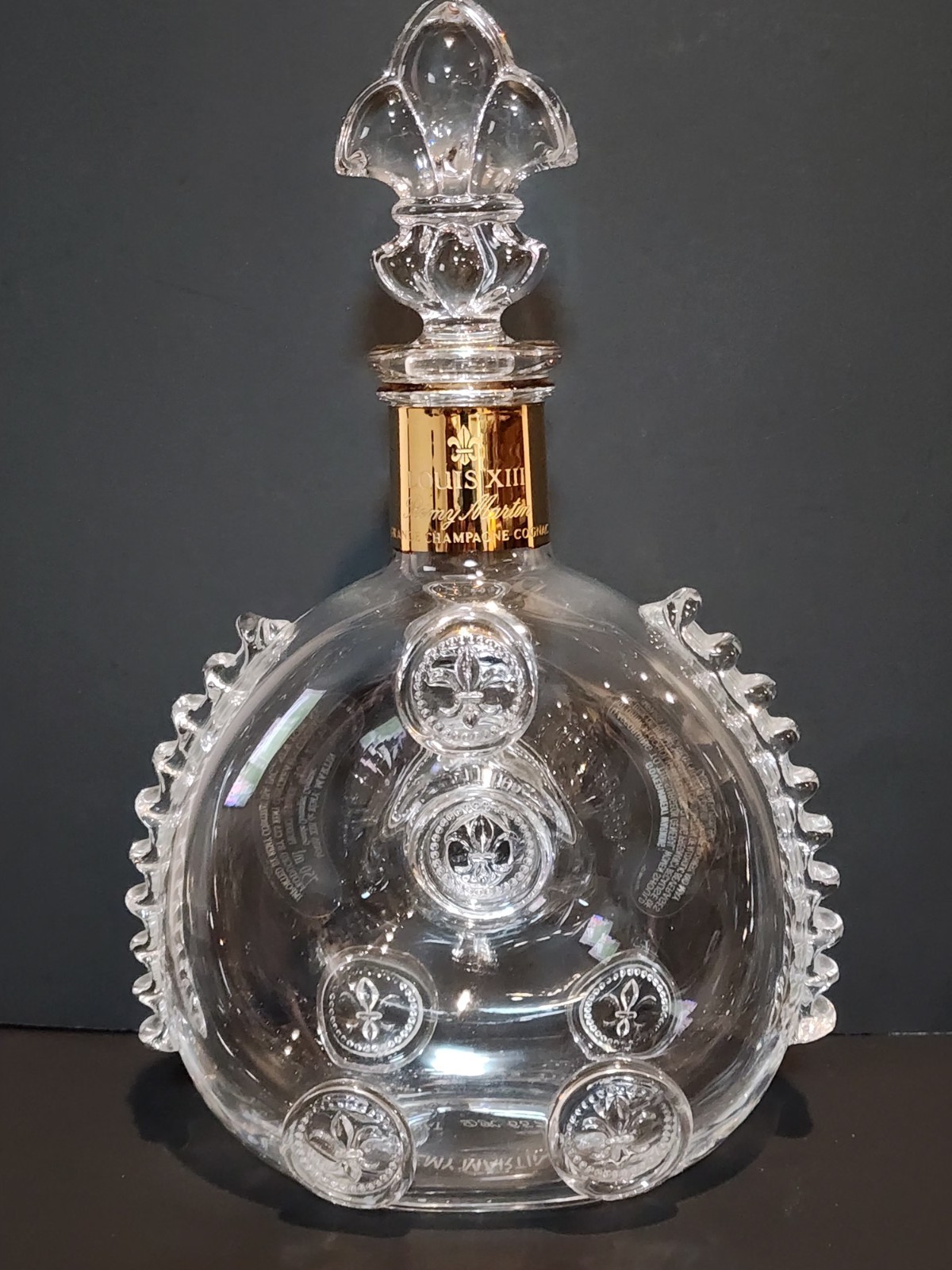 Authentic Remy Martin Louis XIII Baccarat Crystal Decanter Matching Stopper D965