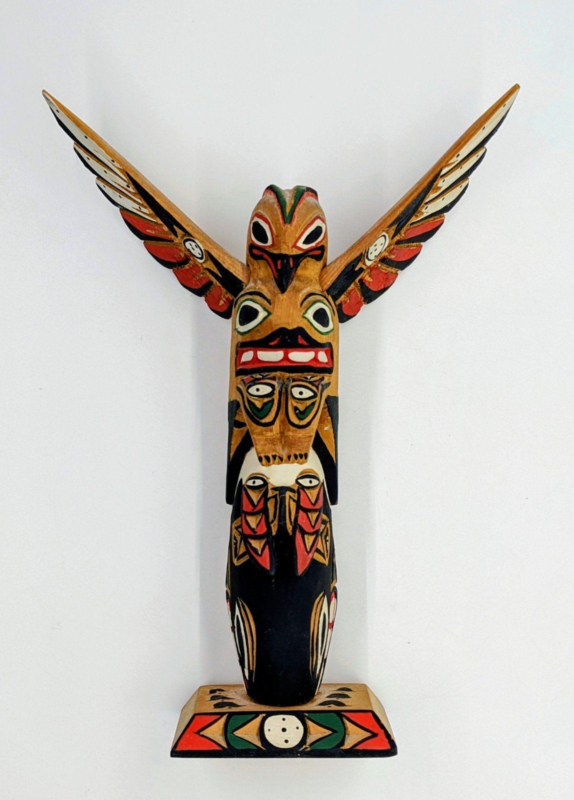 Vtg Northwest Coast Totem Pole Signed John Williams First Nation Art Handcarved