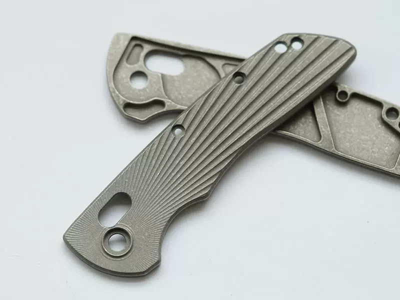 1 Pair Titanium Alloy Radial Pattern Tool Handle Scales for Hogue Deka 2 1 Pair Titanium Alloy Radial Pattern Tool Handle Scales for Hogue Deka 2