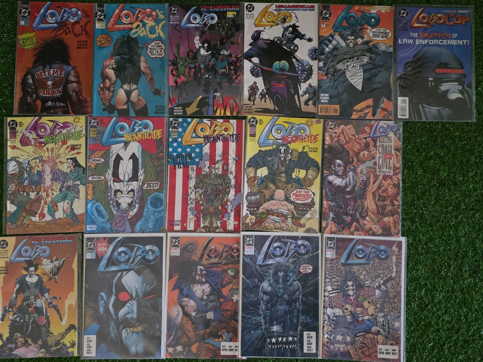 Lobo 16 Book Lot 1990 Mini #1-4 Infanticide Complete Bisley Giffen Grant DC Lobo 16 Book Lot 1990 Mini #1-4 Infanticide Complete Bisley Giffen Grant DC