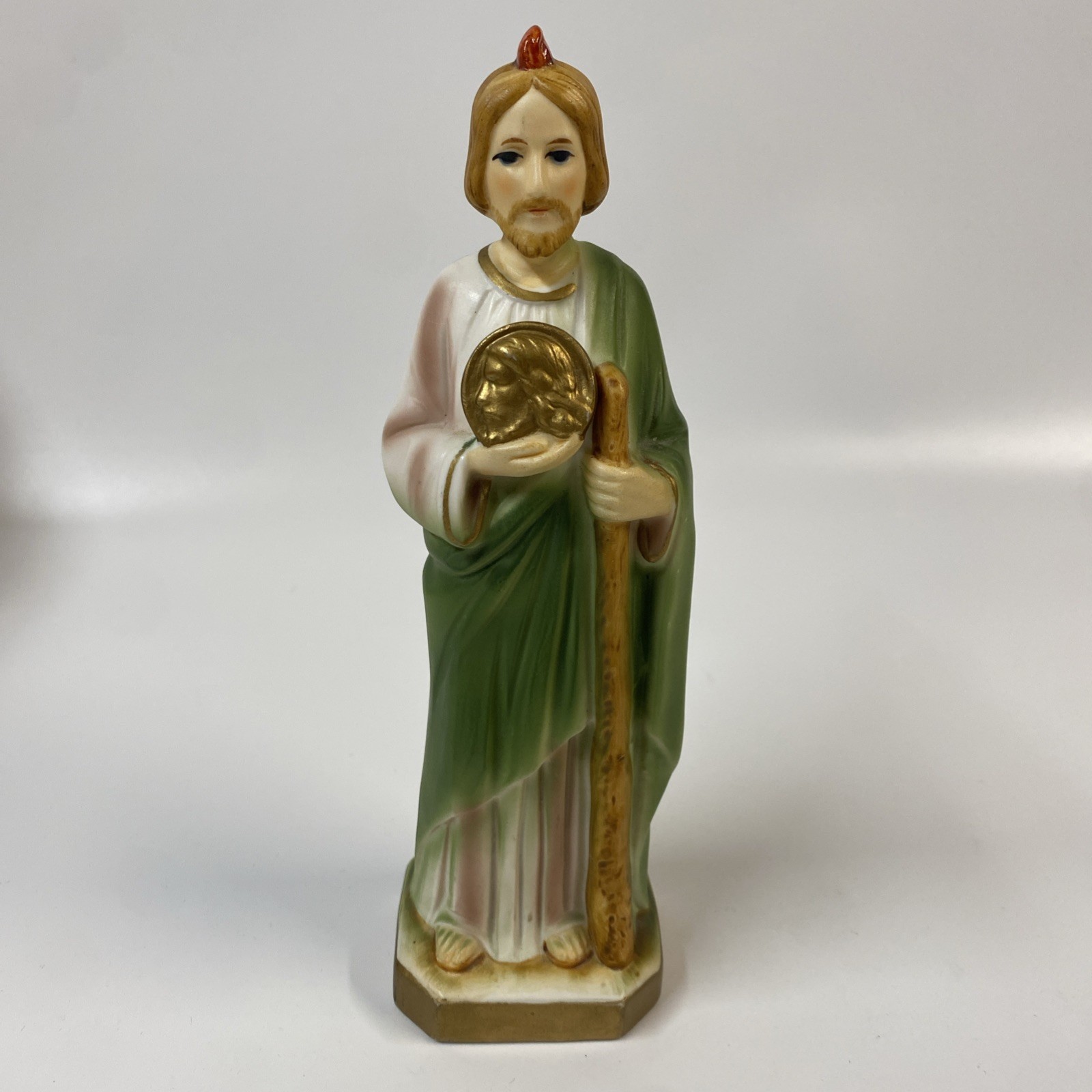 Vintage Saint Jude Thaddeus Porcelain Figure Statue Night Light SANMYRO JAPAN 8” Vintage Saint Jude Thaddeus Porcelain Figure Statue Night Light SANMYRO JAPAN 8”
