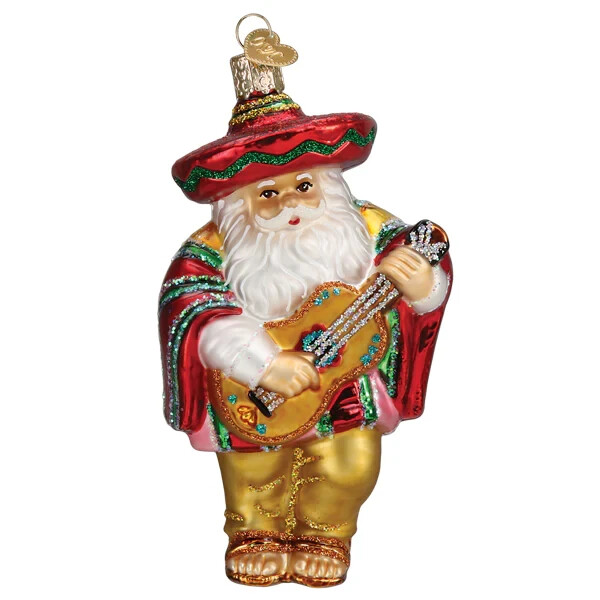 Old World Christmas PAPA NOEL (40336) Glass Ornament w/ OWC Box