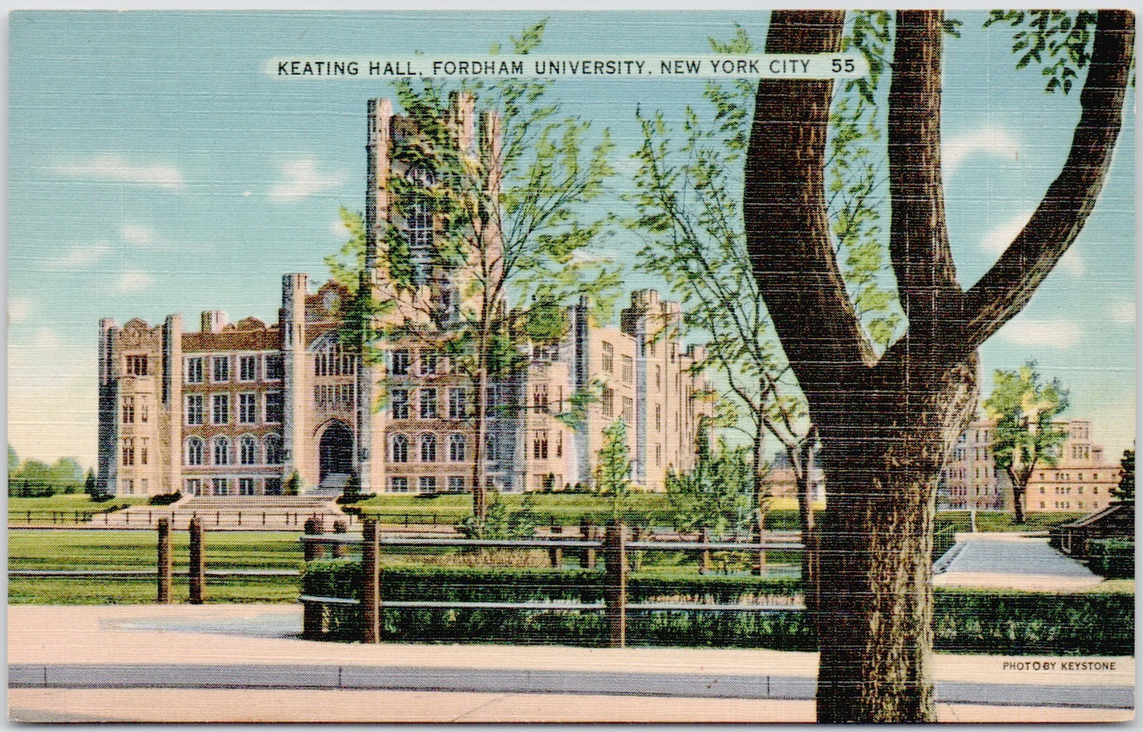 Keating Hall Fordham University New York City NY 5 Vintage Postcard