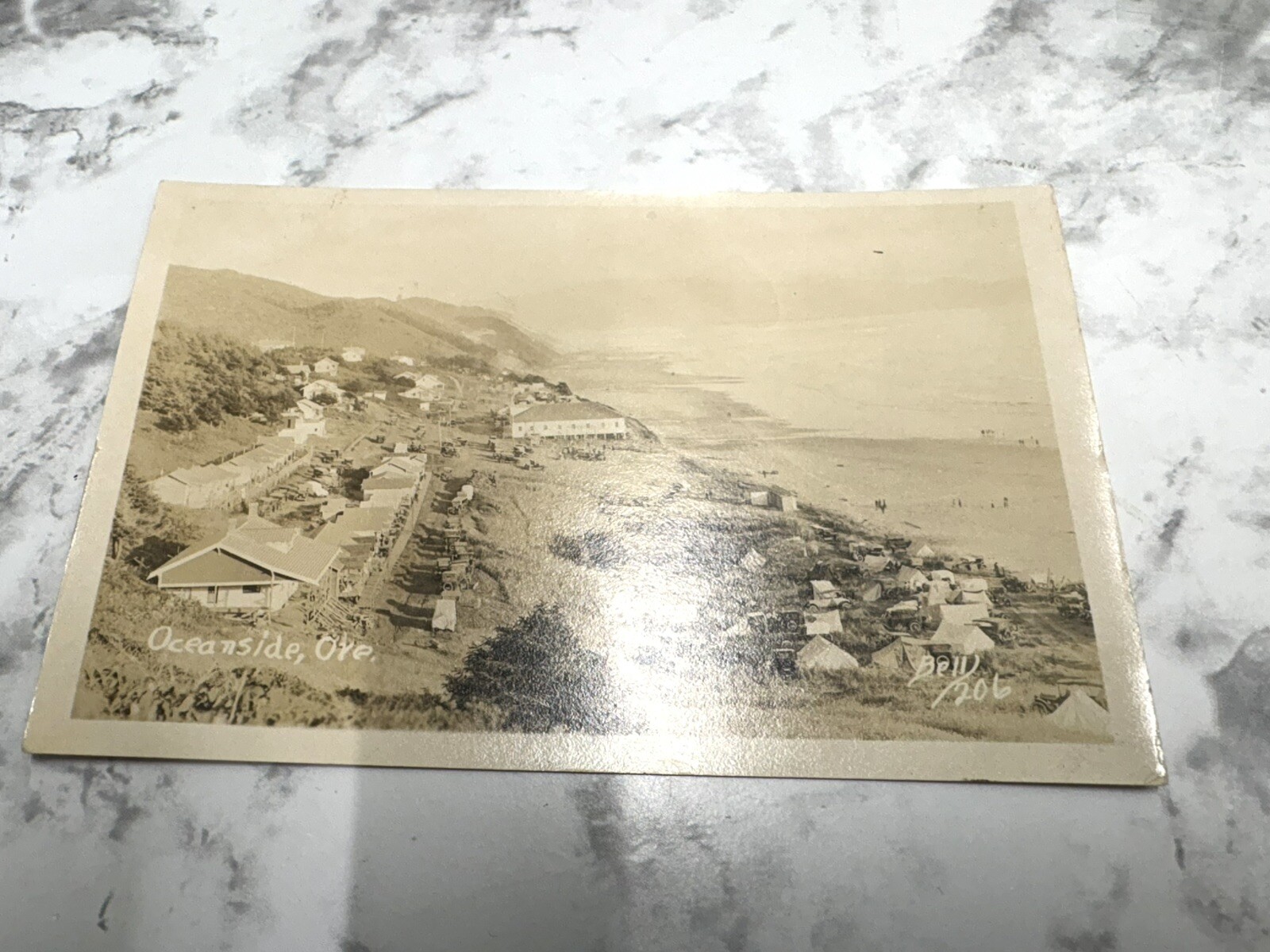 Oceanside Oregon RPPC Postcard View From Maxwell Point AZO UNP 1918