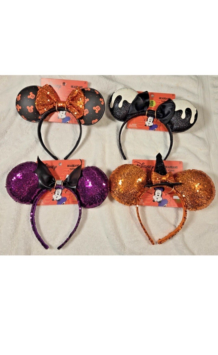 NEW 2026 Aldi Release Full Set Of 4 Minnie Bow Ear Headband - Fall- Halloween NEW 2026 Aldi Release Full Set Of 4 Minnie Bow Ear Headband - Fall- Halloween