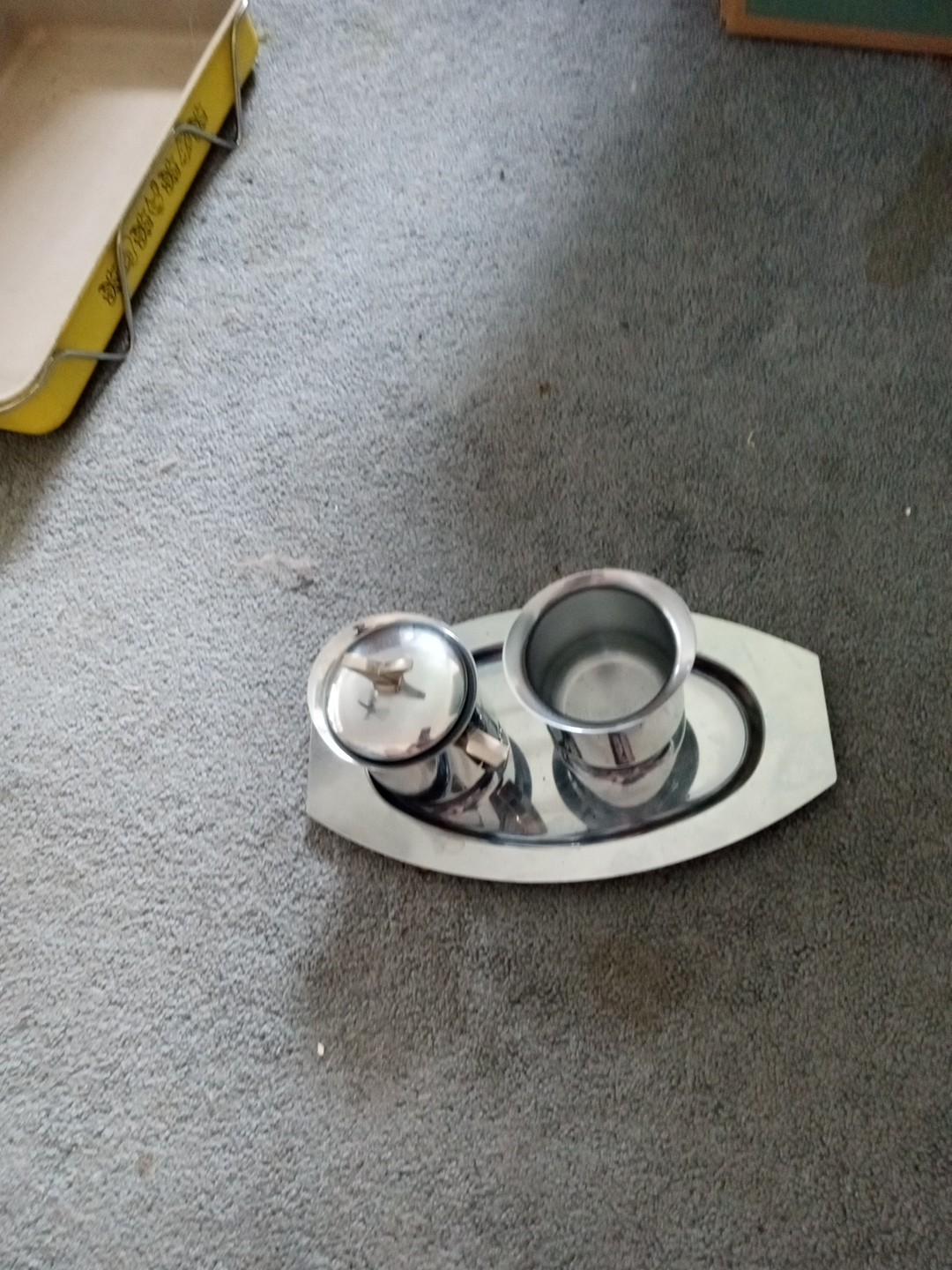 Sugar and Creamer Set On Tray