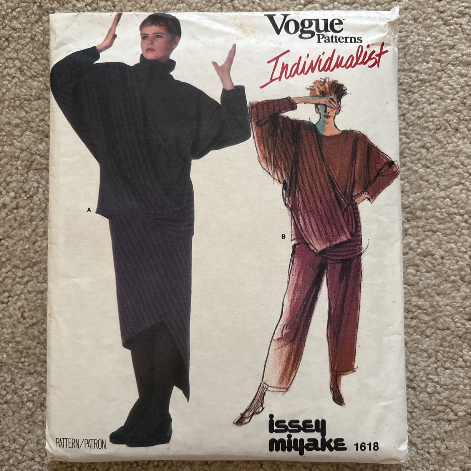 VTG 1985 Issey Miyake Vogue Individualist 1618 Sewing Pattern Size 8 UNCUT Top