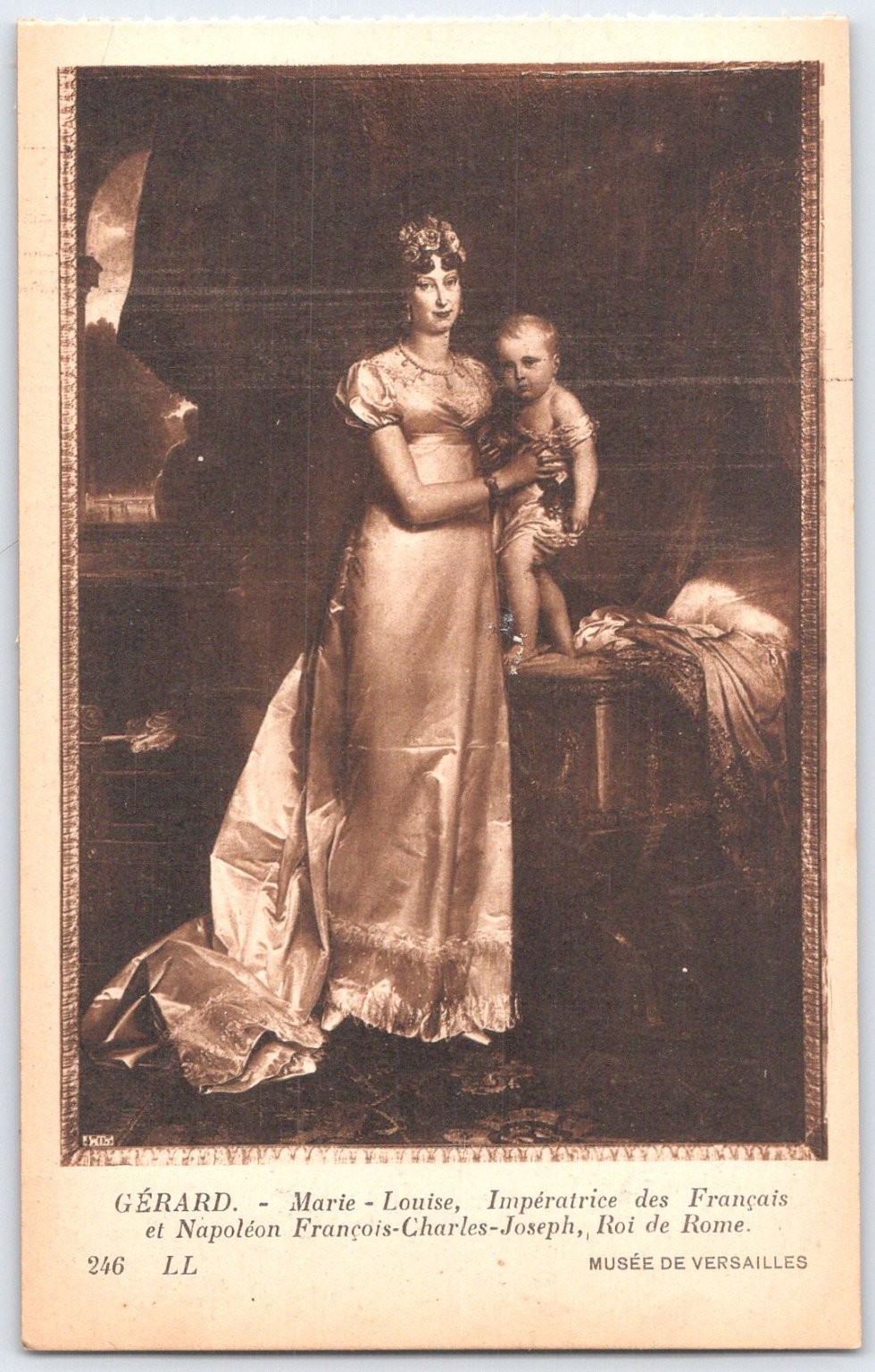Marie-Louise & King of Rome Postcard - Gérard Painting Versailles Art