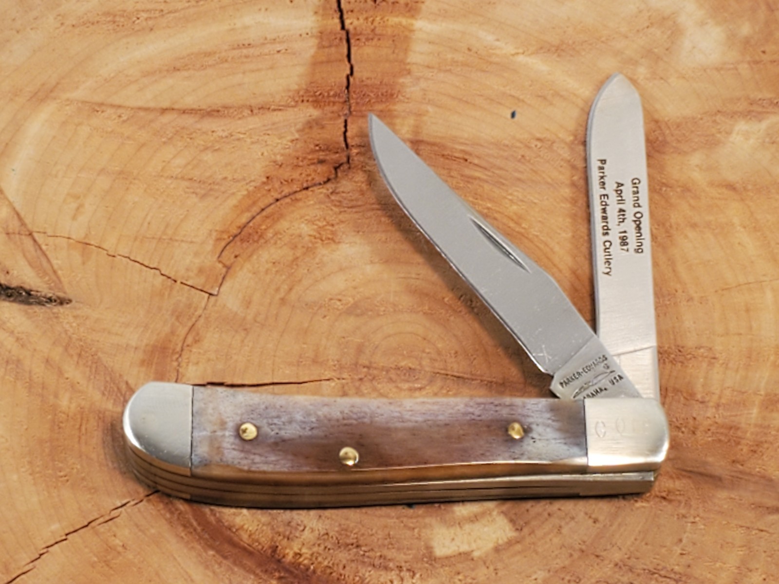  Vtg1987 PARKER EDWARD USA, A95155S GRAND OPENING BONE, MINI TRAPPER MINT NO BOX