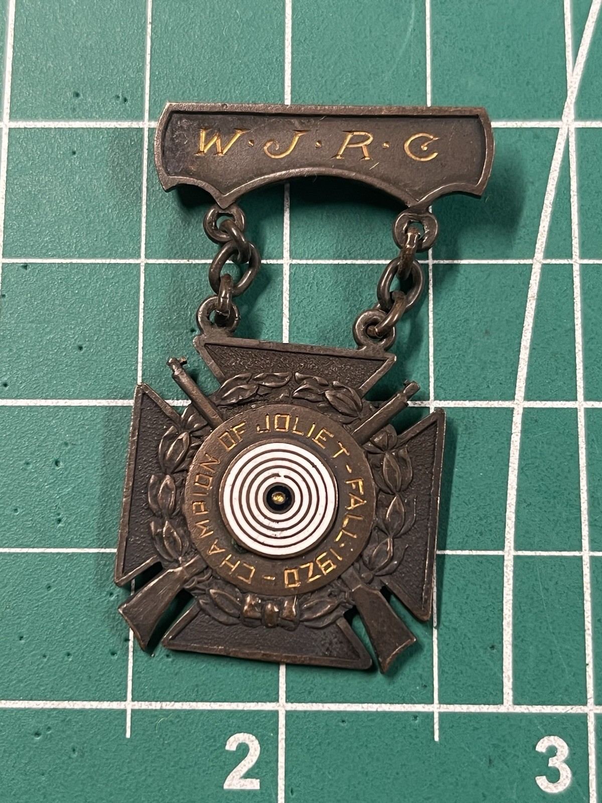 Vintage 1920 Shooting Medal Champion of Joliet