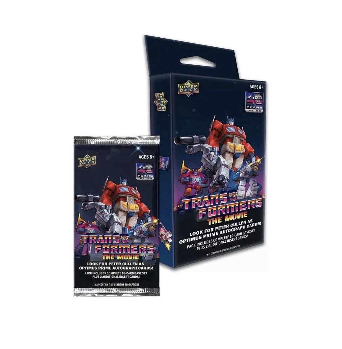 Upper Deck Transformers The Movie 40 Years Trading Card Pack Exclusive 1986 2026