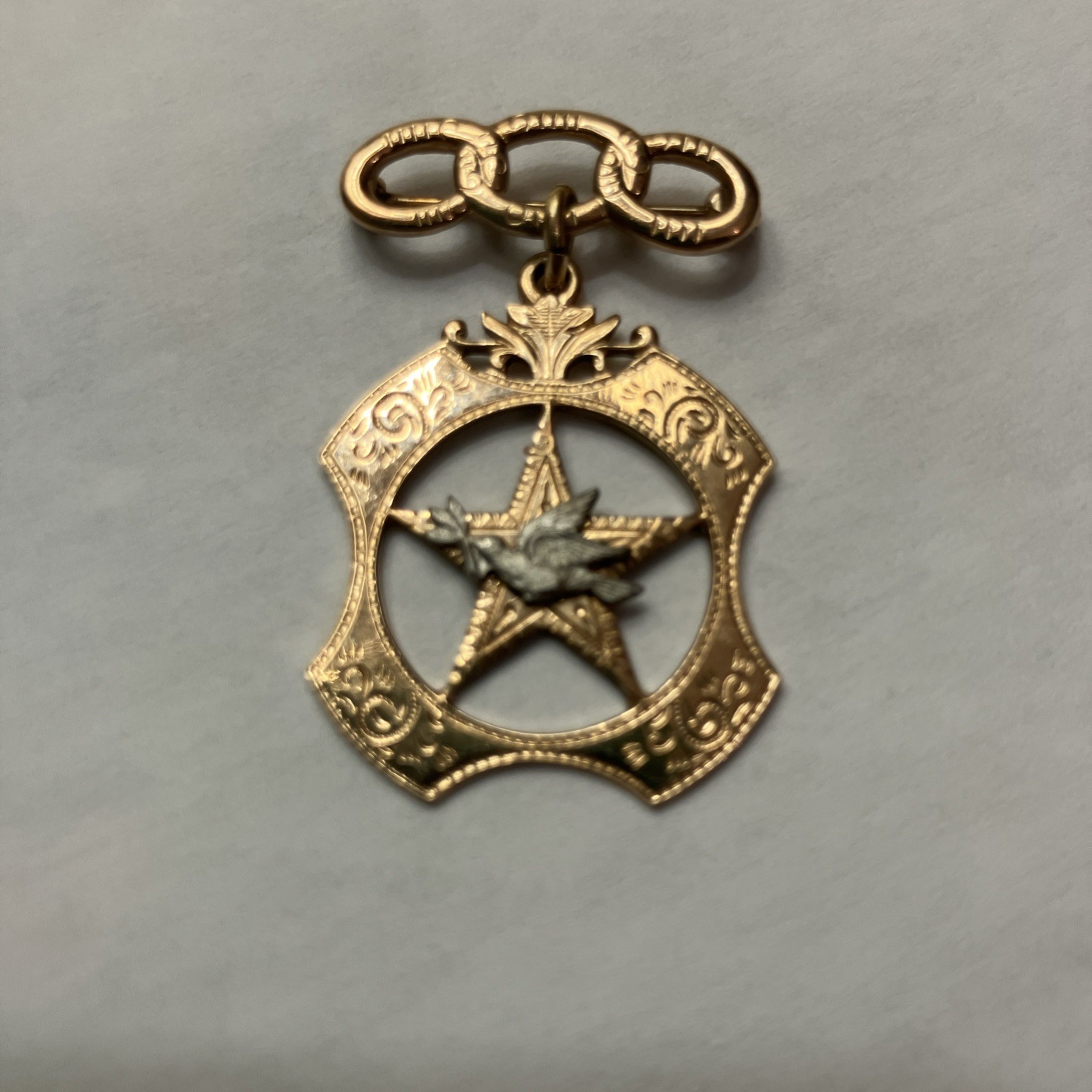 Vintage 1958 Daughters of Rebekah IOOF 10K Solid Gold Pin