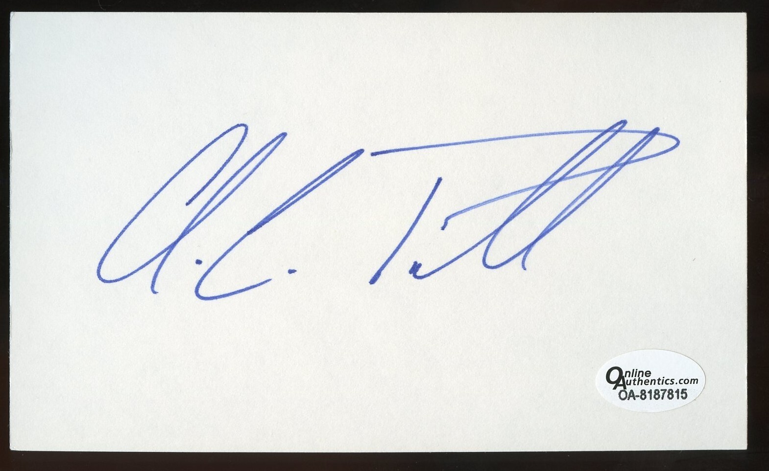 Colin Powell d2021 signed 3x5 65th US Secretary of State Online Authentics
