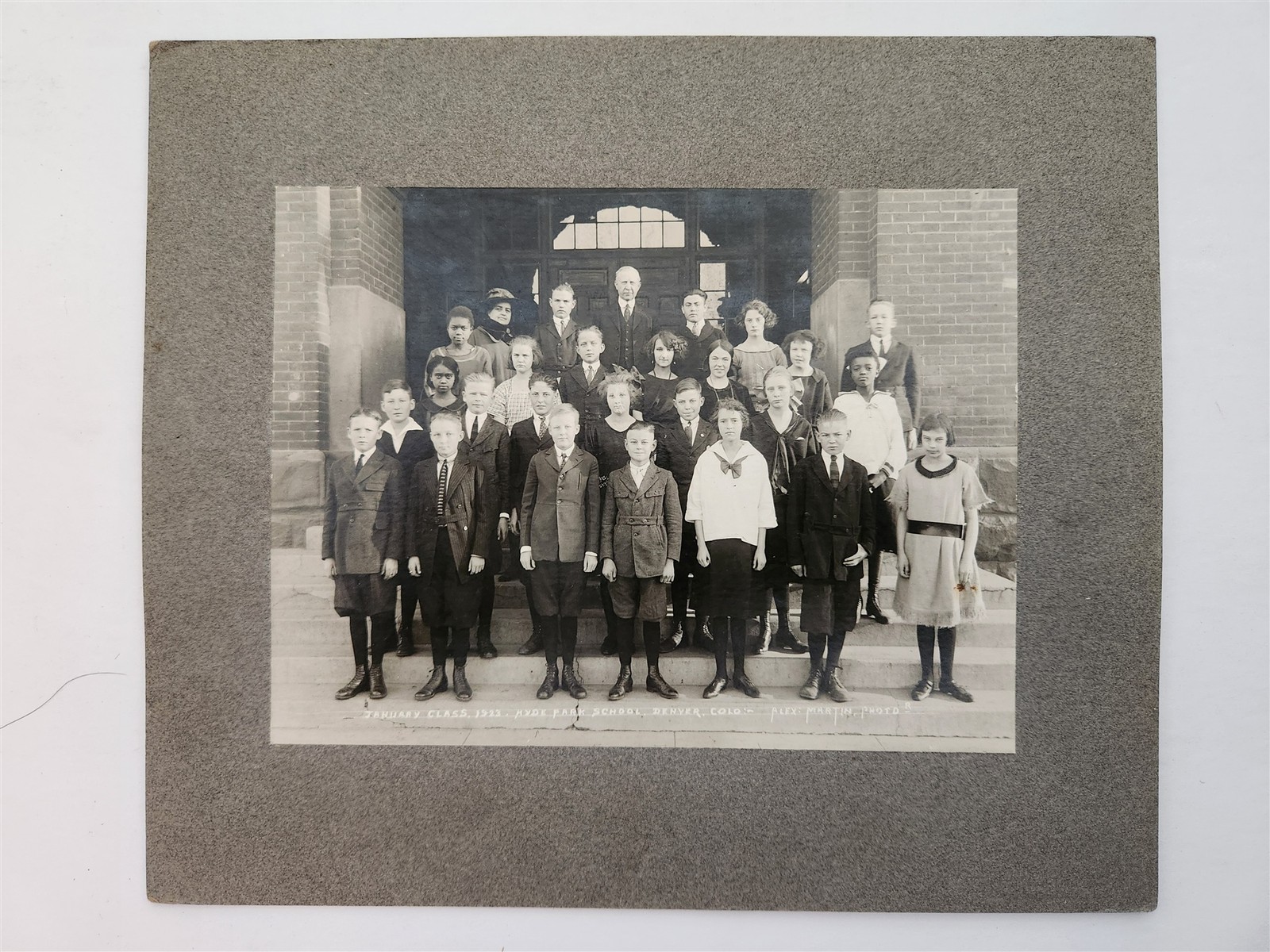 1923 antique PHOTO HYDE PARK SCHOOL denver co IDENTIFIED CLASS STUDENTS january