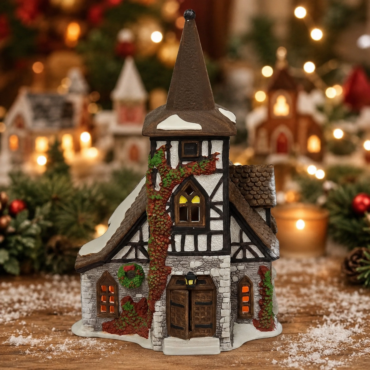 Dept 56 Dickens Village Old Michael Church 5562-0 Retired 1992 Lighted