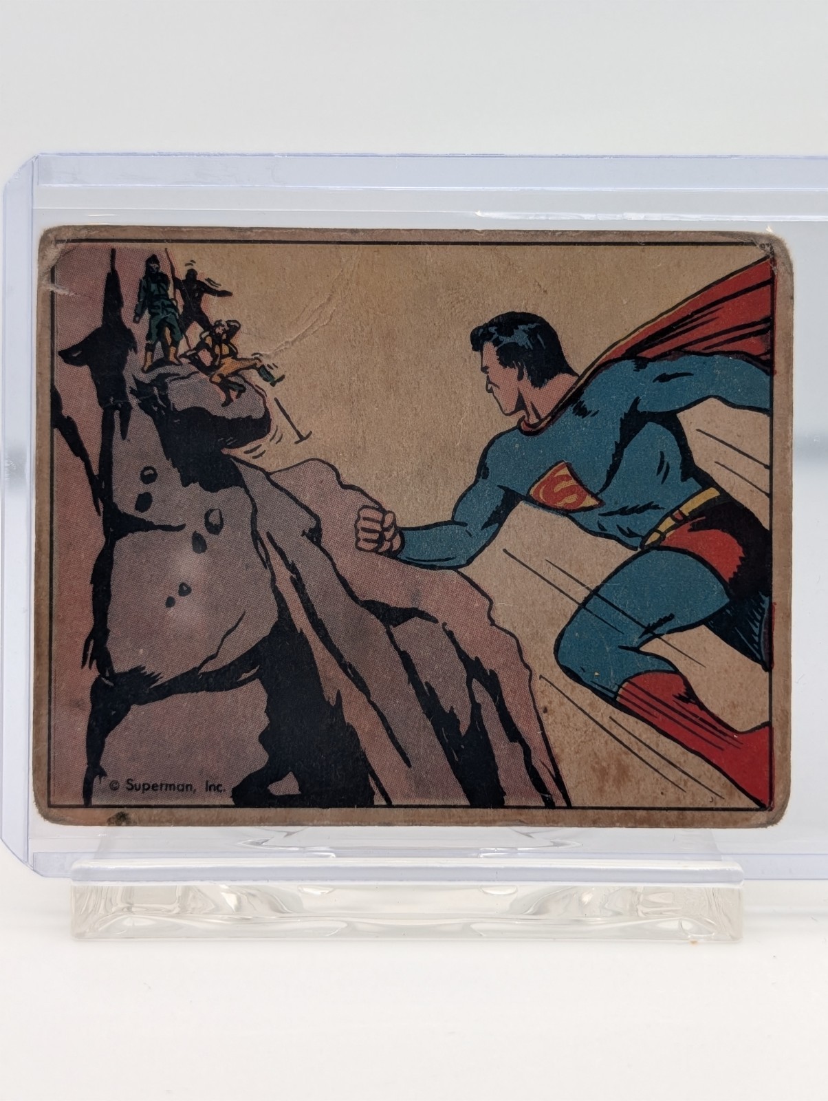 1940 Superman Gum #16 Mountain Tragedy Gum Inc Vintage Trading Card Original
