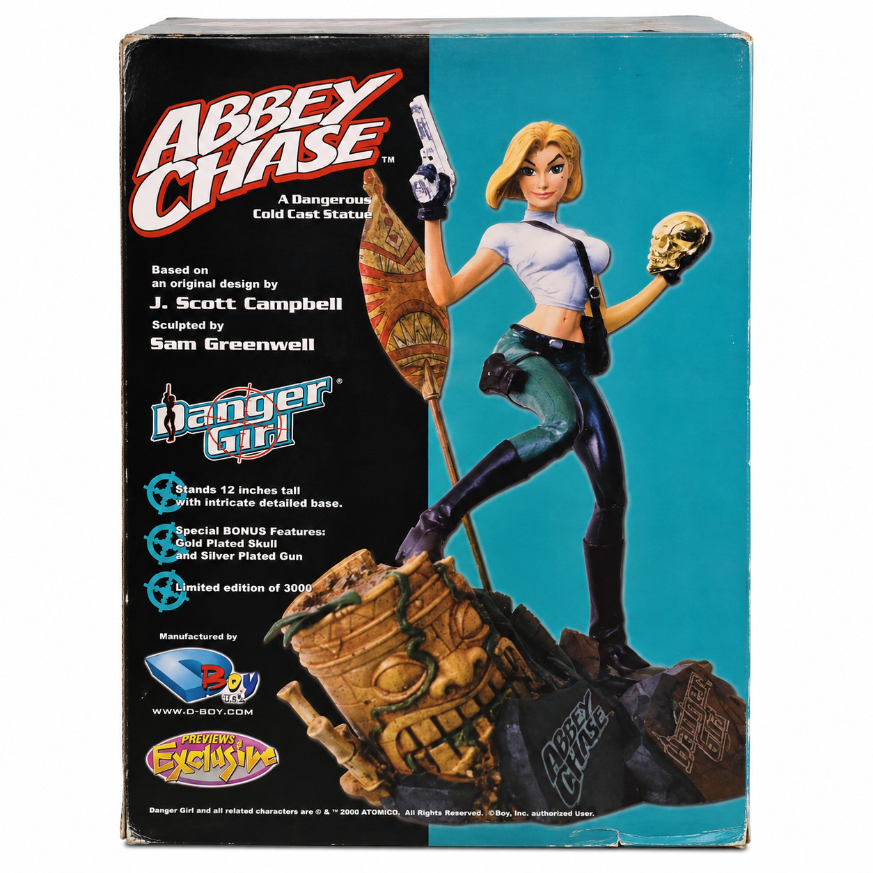 Danger Girl Abbey Chase Cold Cast Statue 12” J. Scott Campbell Limited Edition