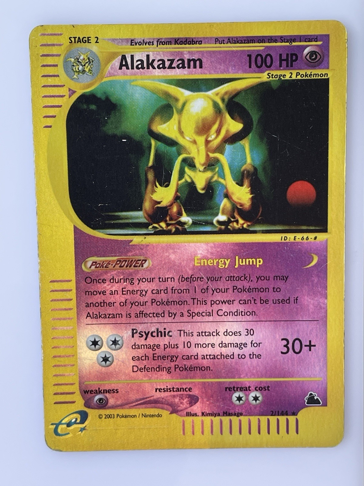 Alakazam 2/144 Skyridge Reverse Holo Rare Heavily Played WOTC 2003
