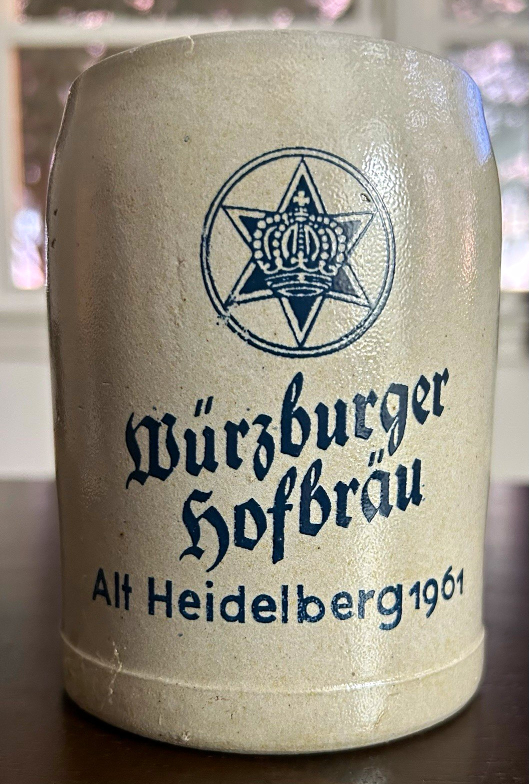 Würzburger Hofbräu Alt Heidelberg 1961 0.5L German Beer Mug Stein