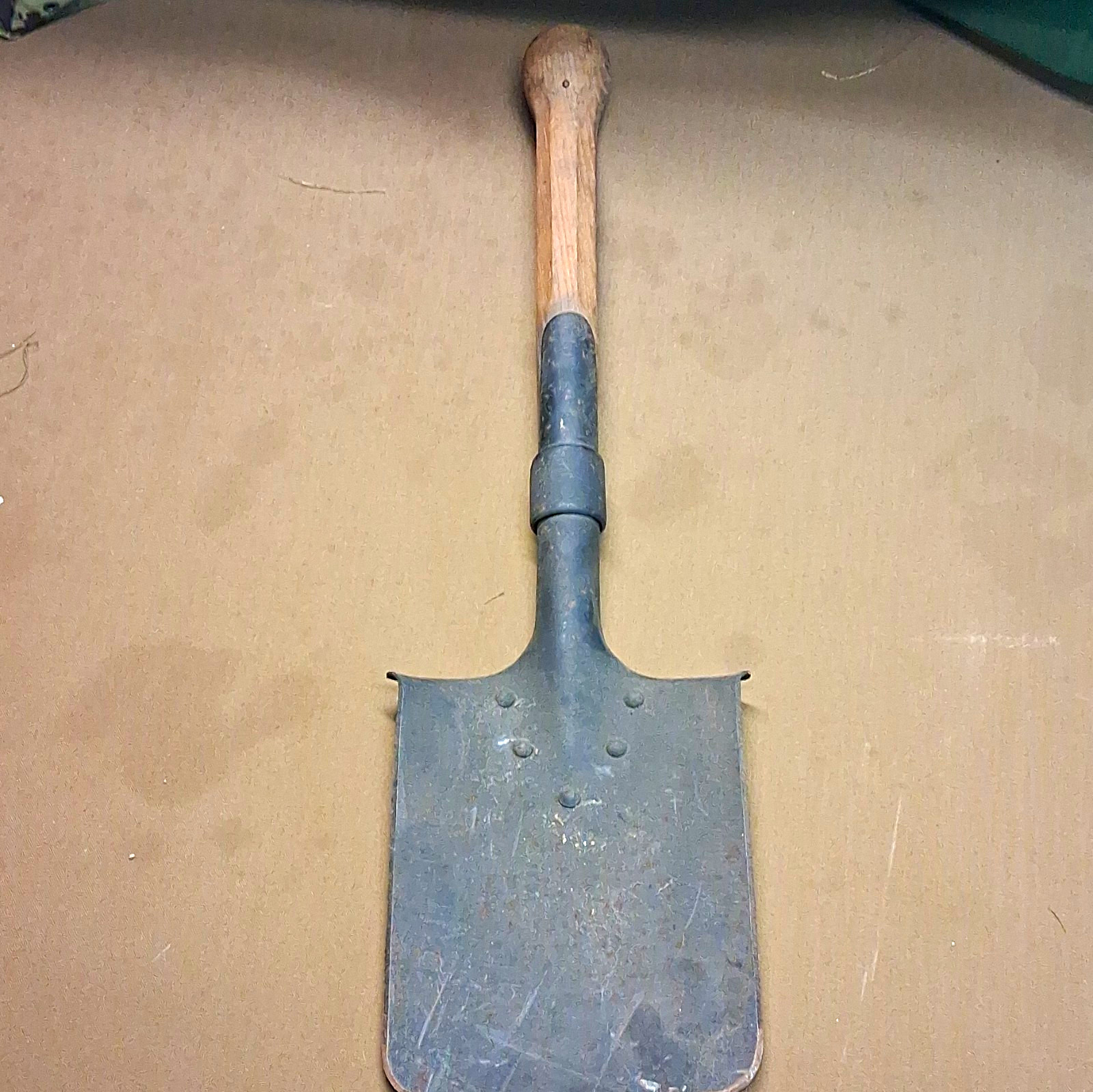WWII German Straight E-Tool Shovel Spade 1944 Late War Dated Militaria Wehrmacht