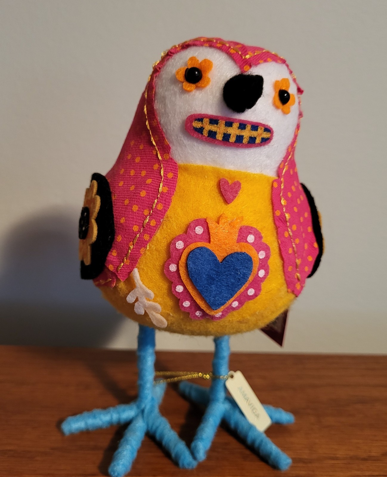 TARGET Spritz Featherly Friends Amavida Dia De Muertos Fabric Bird Figure NWT 
