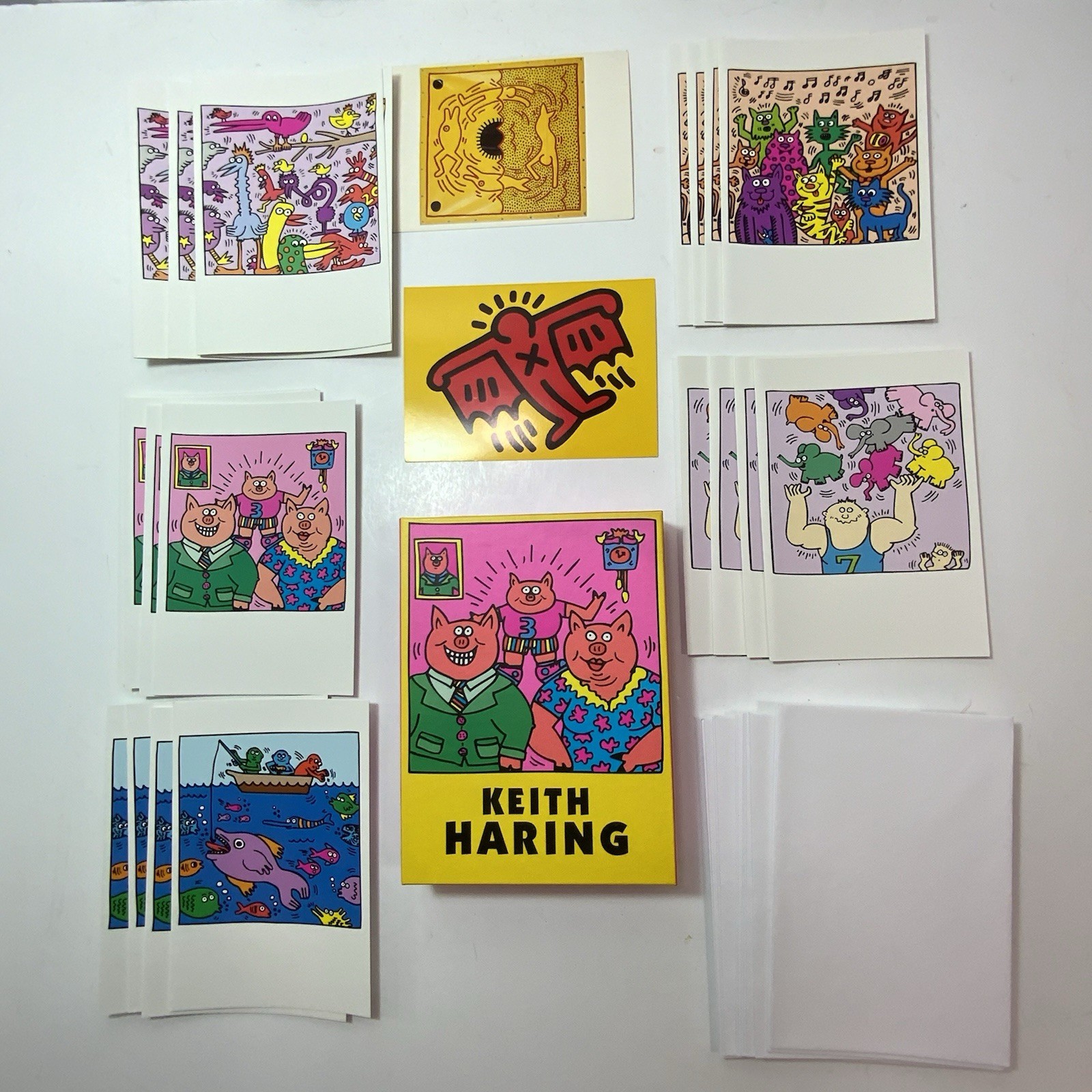 Vintage Keith Haring Greeting Card Set 20 Cards 20 Envelopes printed in Germany