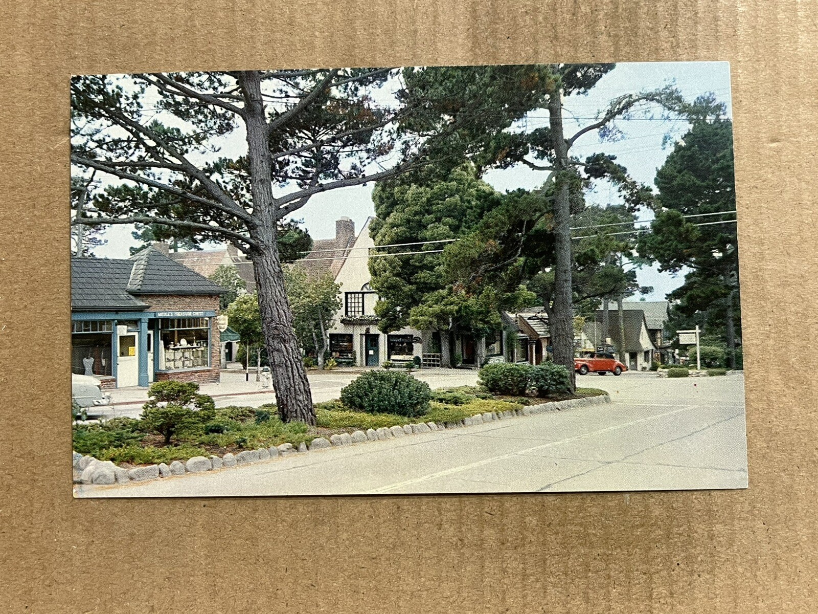 Postcard Carmel By The Sea CA California Ocean Avenue Shops Restaurants Vintage