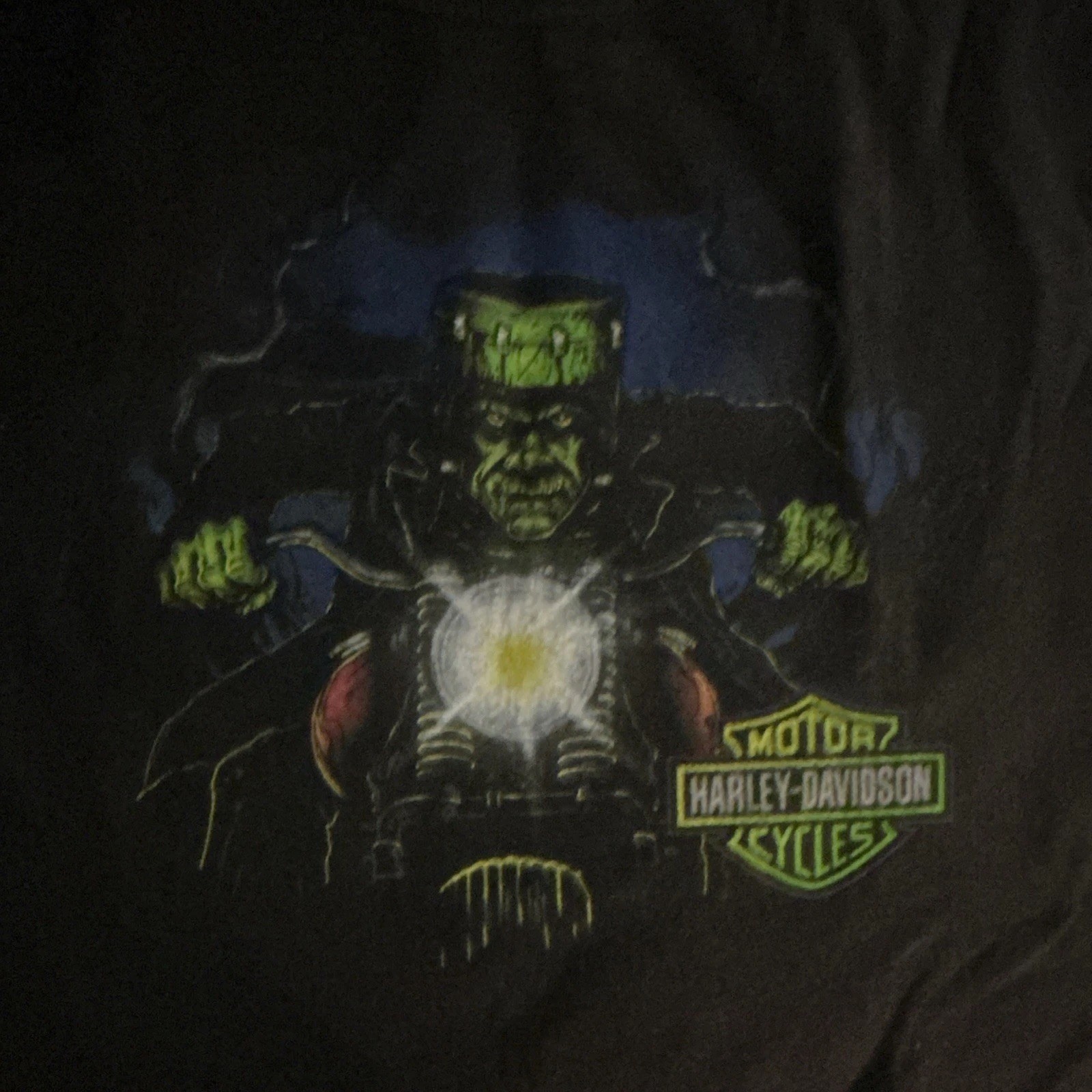 Harley-Davidson Bayside Portsmouth VA Skull Frankenstein Graphic T-Shirt