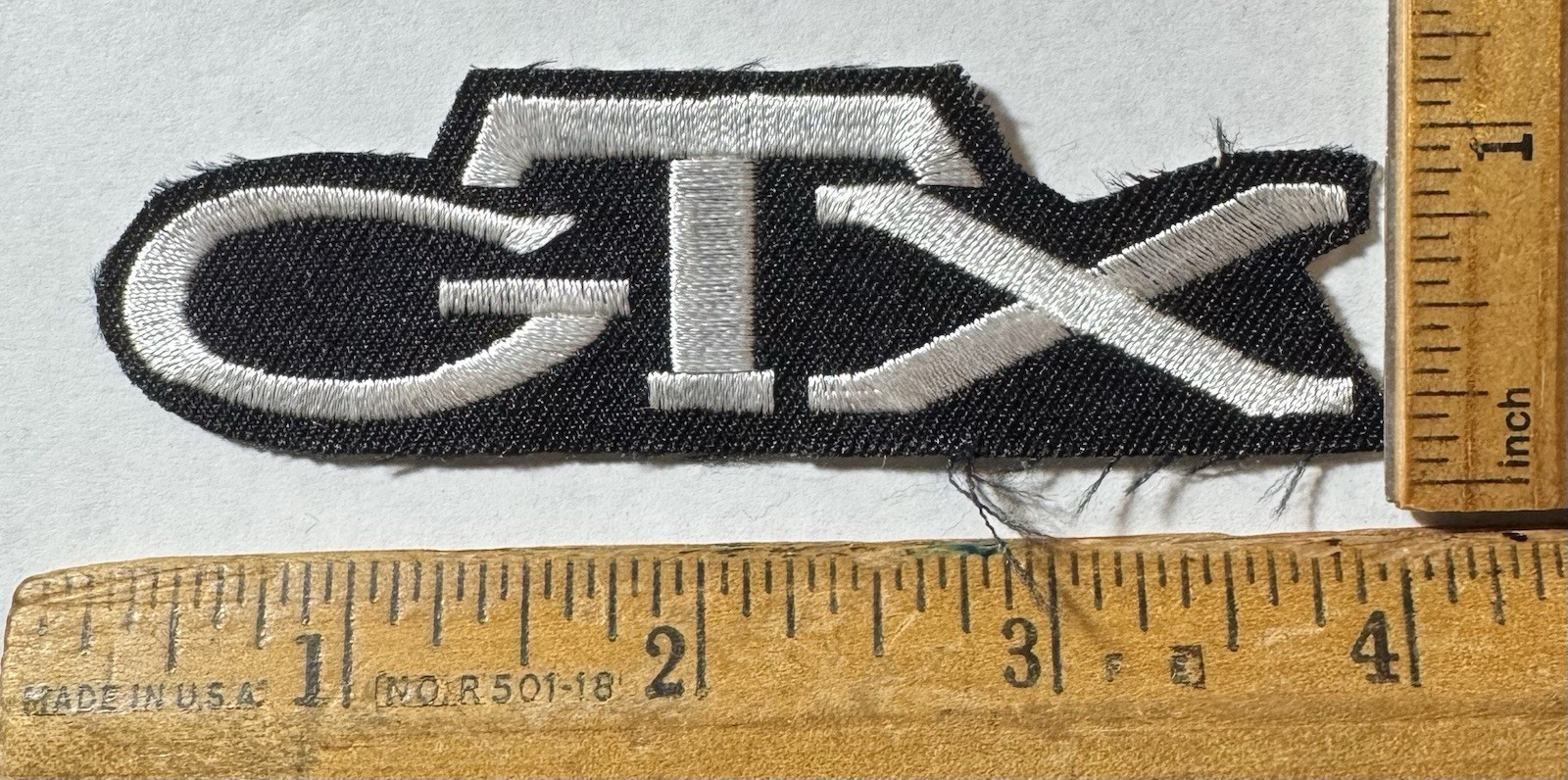 Vintage Plymouth GTX Logo Iron On Die Cut Patch Mopar Chrysler Muscle Car