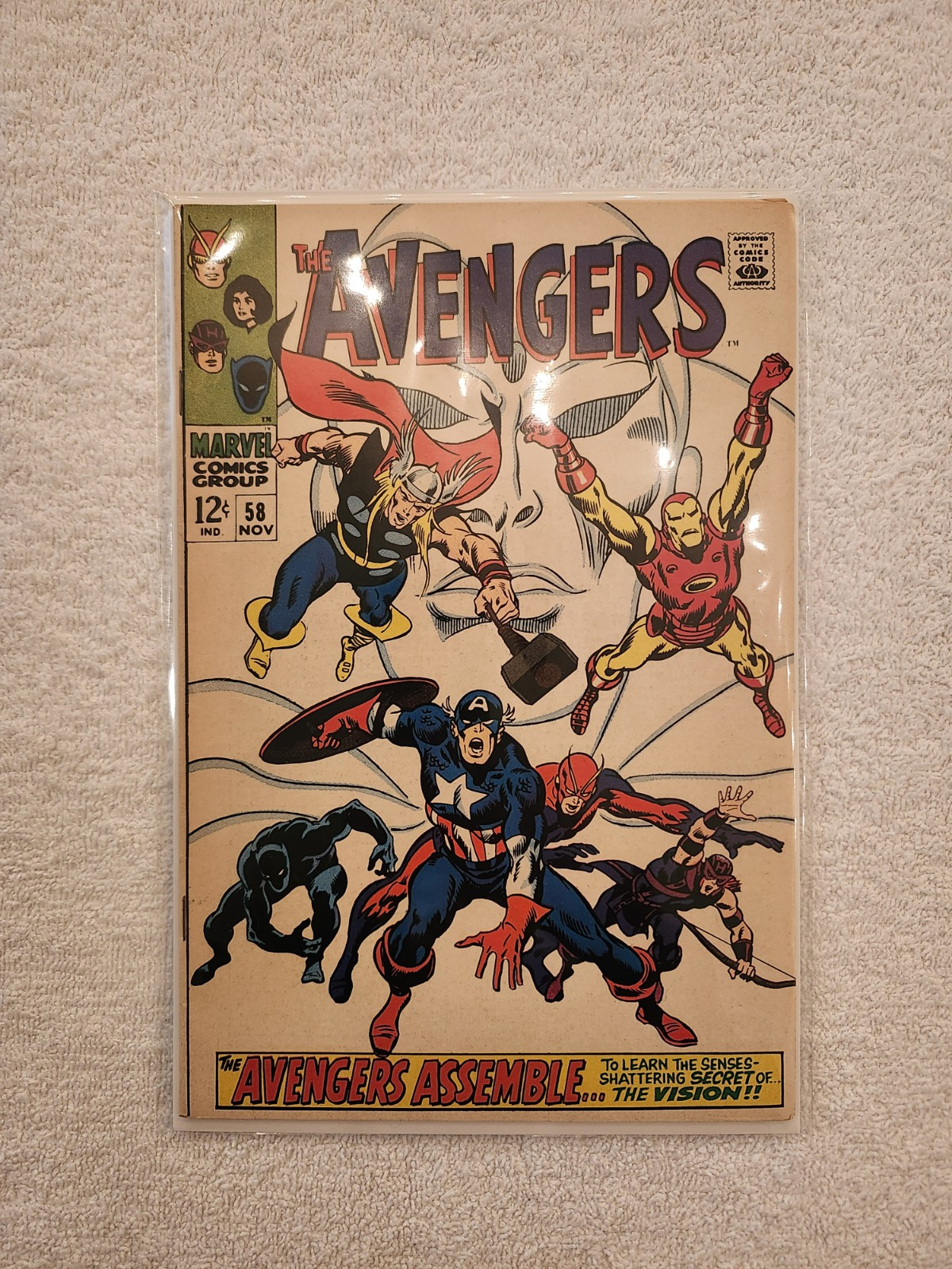 Avengers #58 Marvel Comic Book  1968 Origin Of Vision