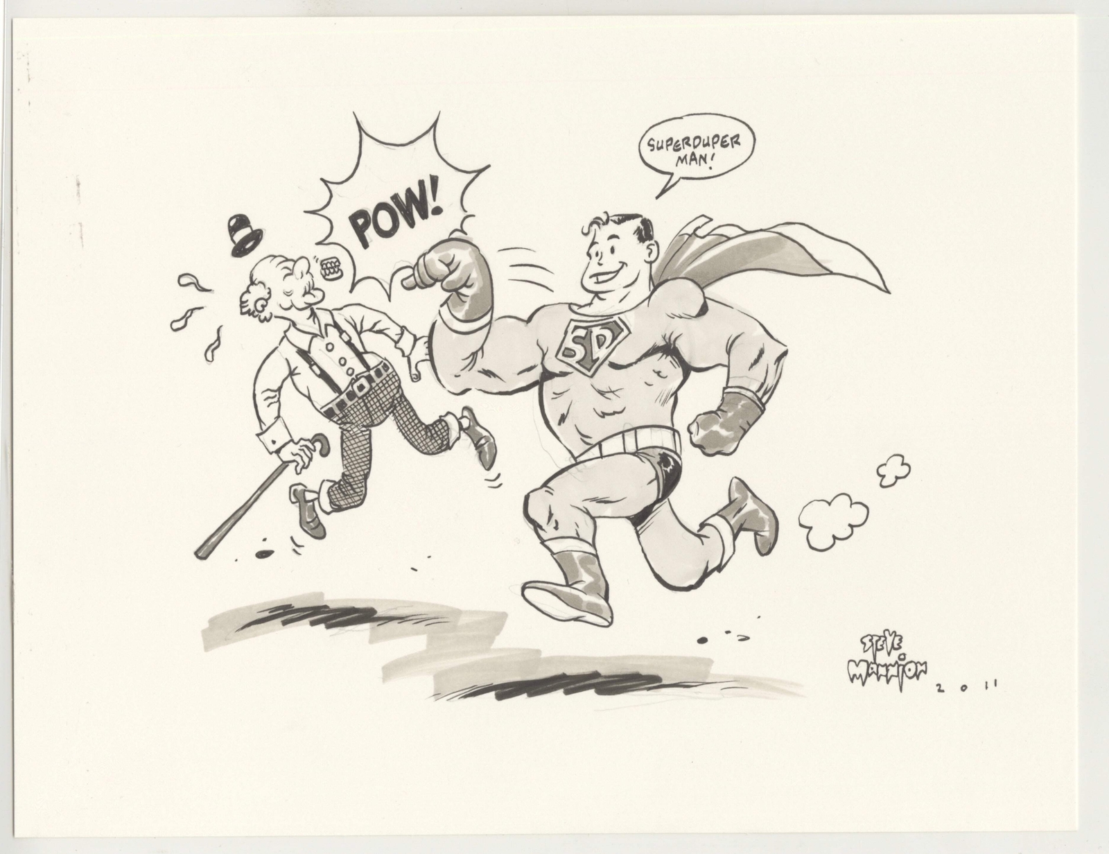 Super Duper Man Original Art by Steve Mannion