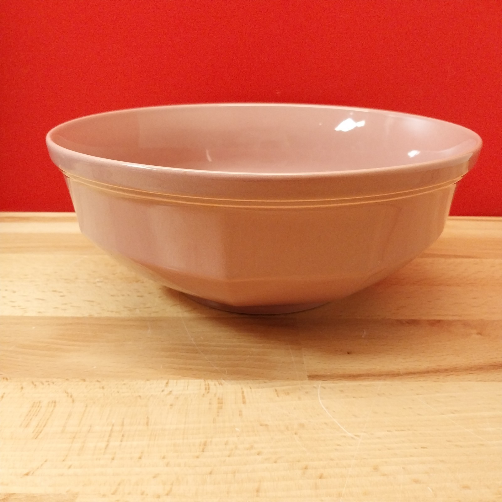 Vtg Mikasa English Chintz Rose Gray Octagonal Soup Salad Bowl 8.5\
