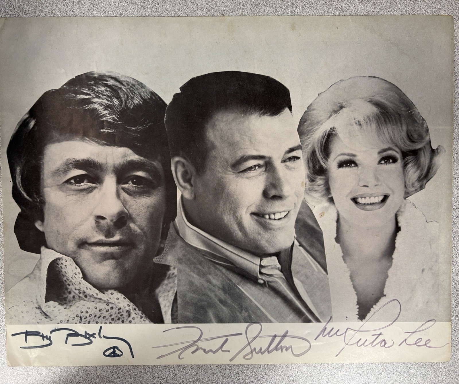 Bill Bixby, Frank Sutton, And Ruta Lee Autographed promo Program JSA COA