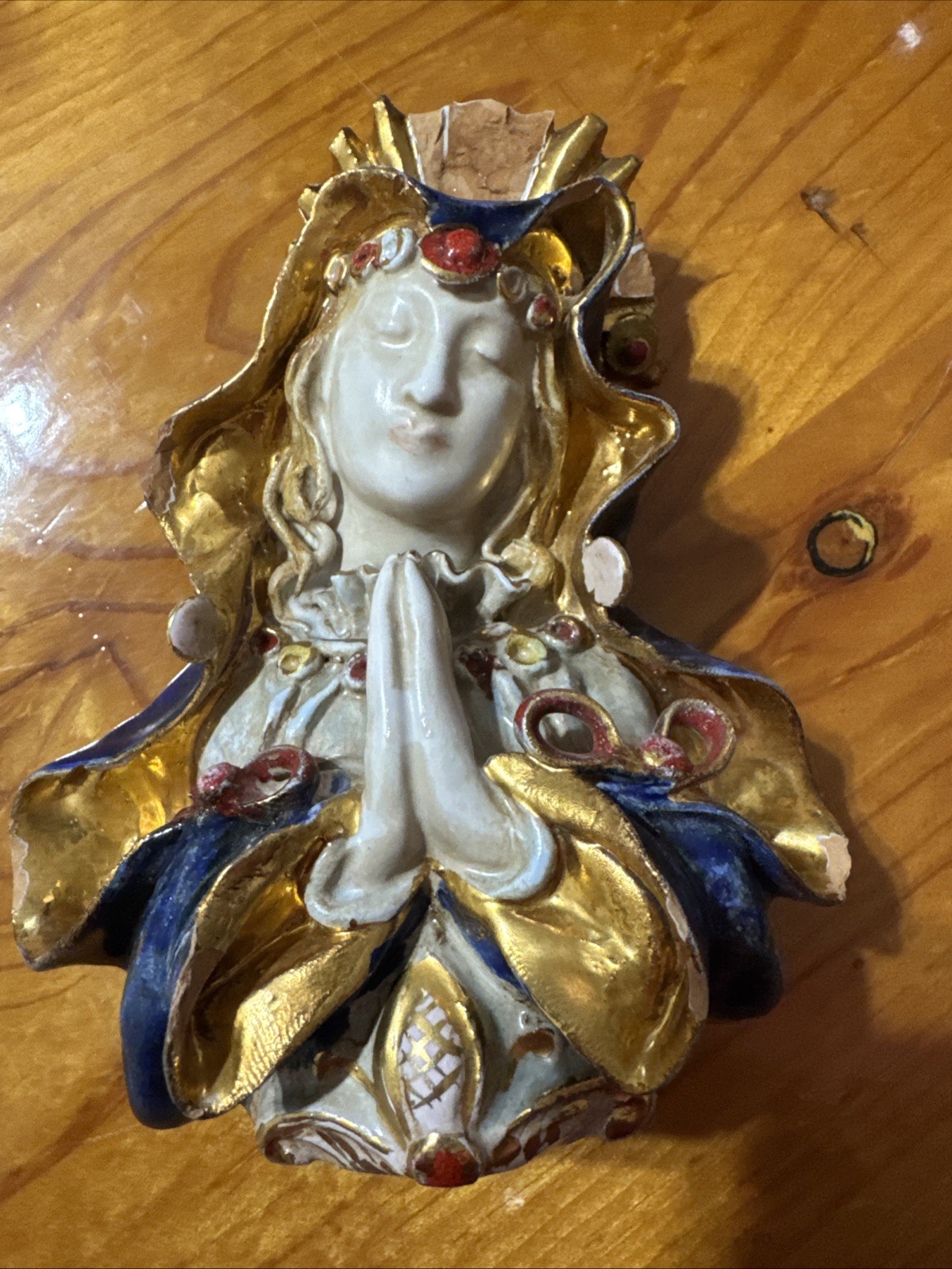 Vintage Carbet Italy 802 Figurine Virgin Mary