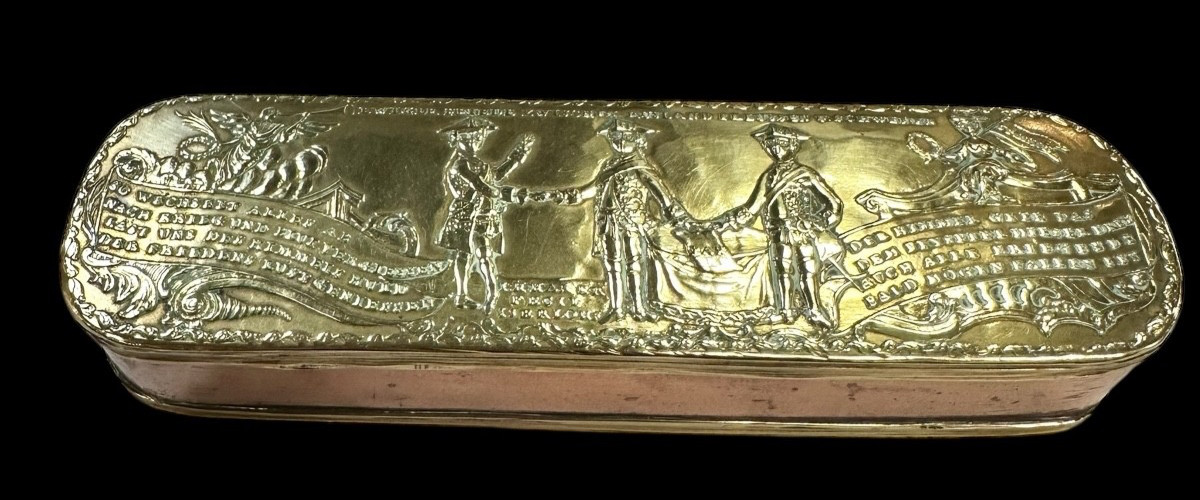 GERMAN COPPER & BRASS TOBACCO BOX BY JOHANN HEINRICH GIESE ISERLOHN CA 1760
