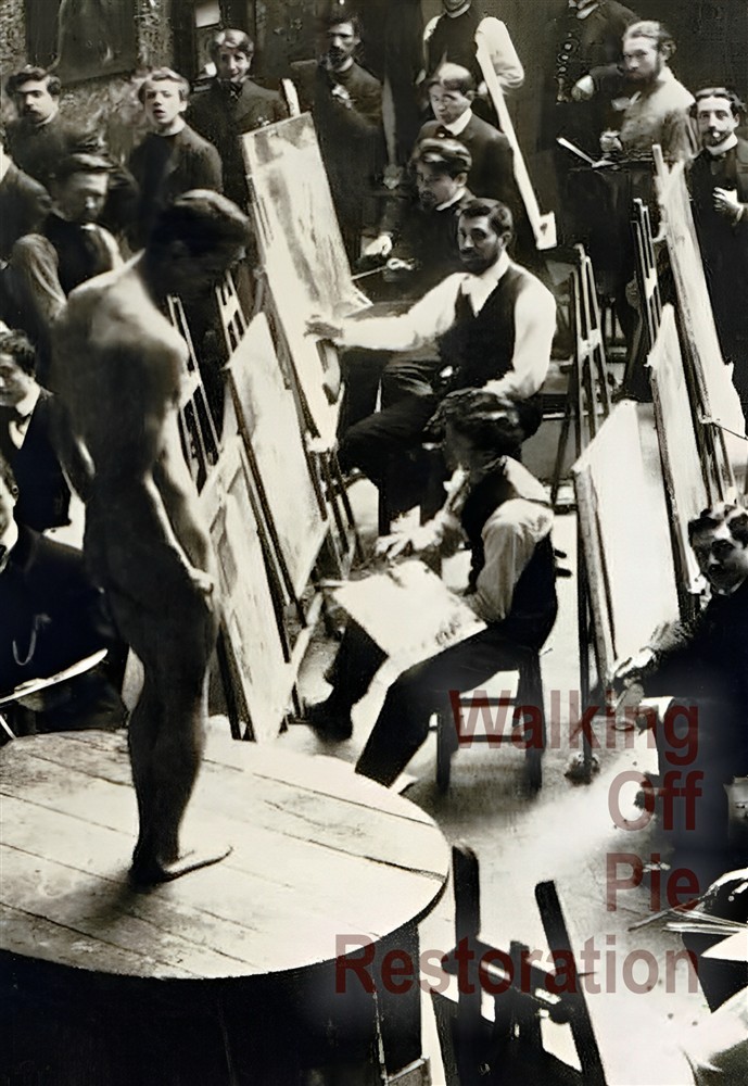 Male Model and Painting Class 2 1880s reprint 4x6 gay photo collection