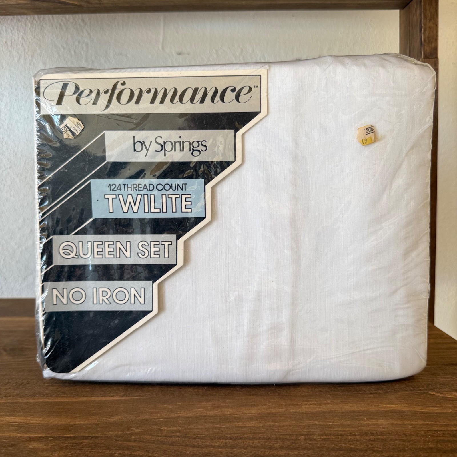 Vintage Springs Twilite White Sheet Set Queen 4pc NOS No Iron USA