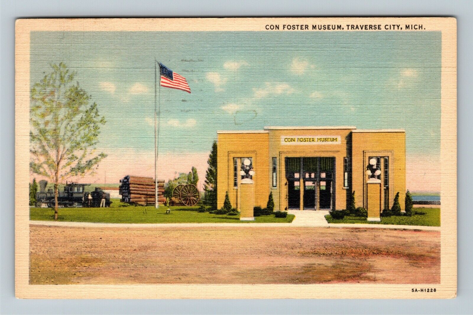 Traverse City MI-Michigan, Con Foster Museum, c1941 Vintage Postcard