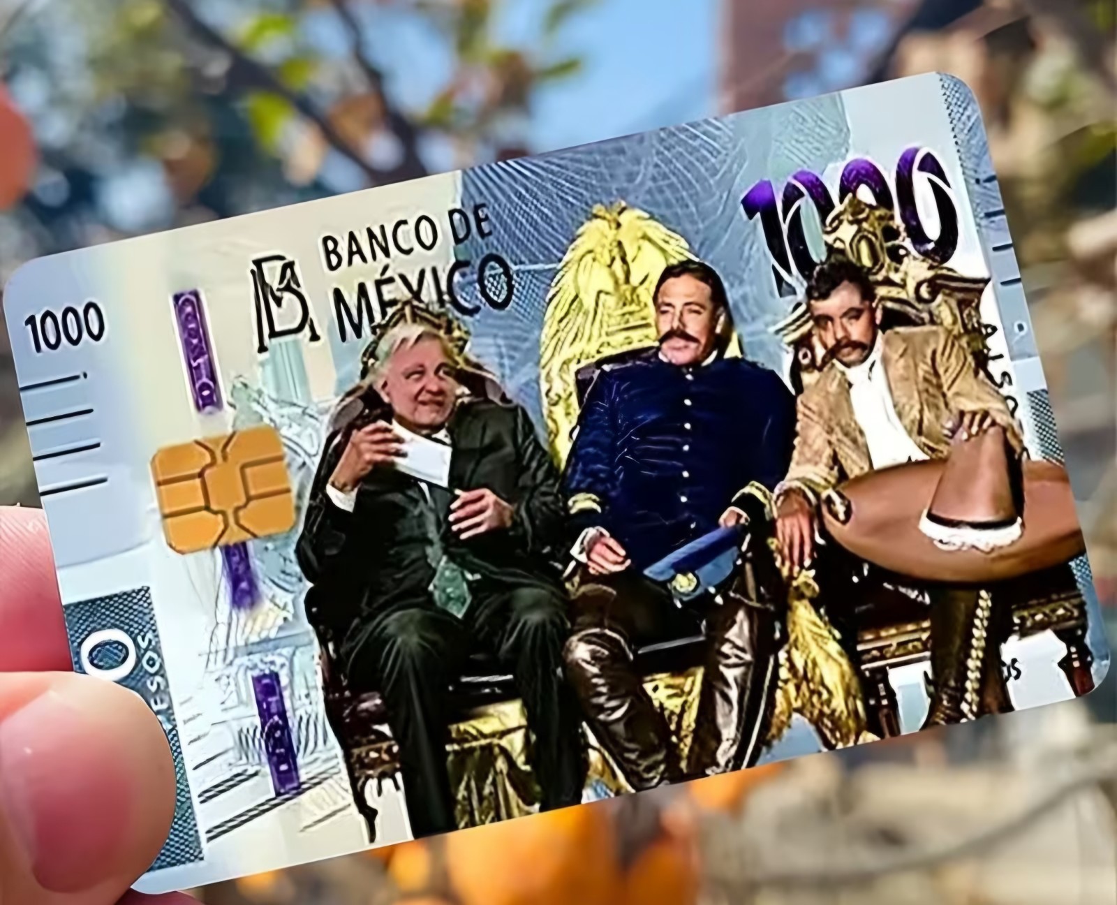 Mexico Theme Banco De Mexico 1000 Pesos Credit/Debit Card Skin Cover Sticker